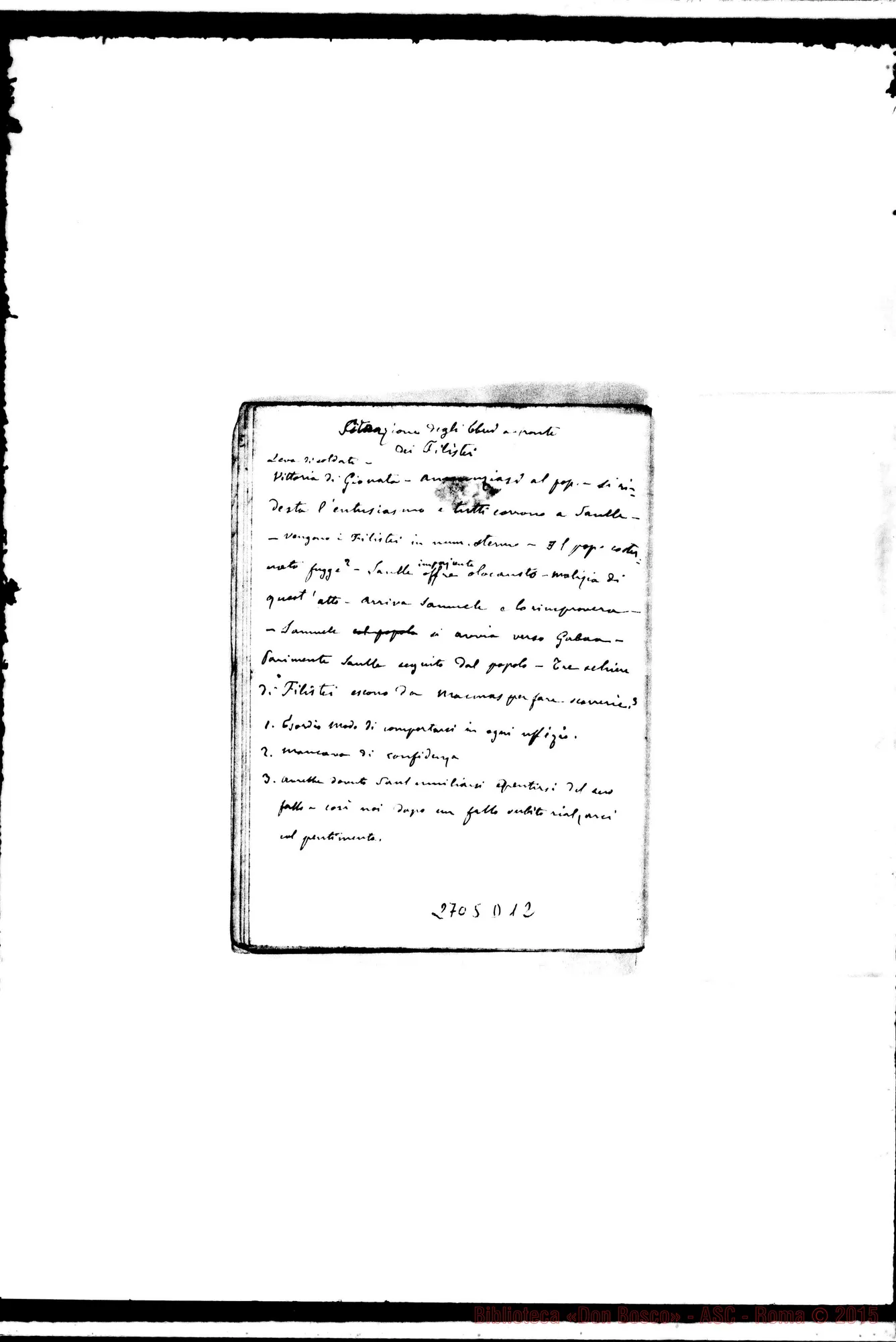 Fotogramma D 12 — Quaderno 12: Entrata nella terra promessa - Saulle