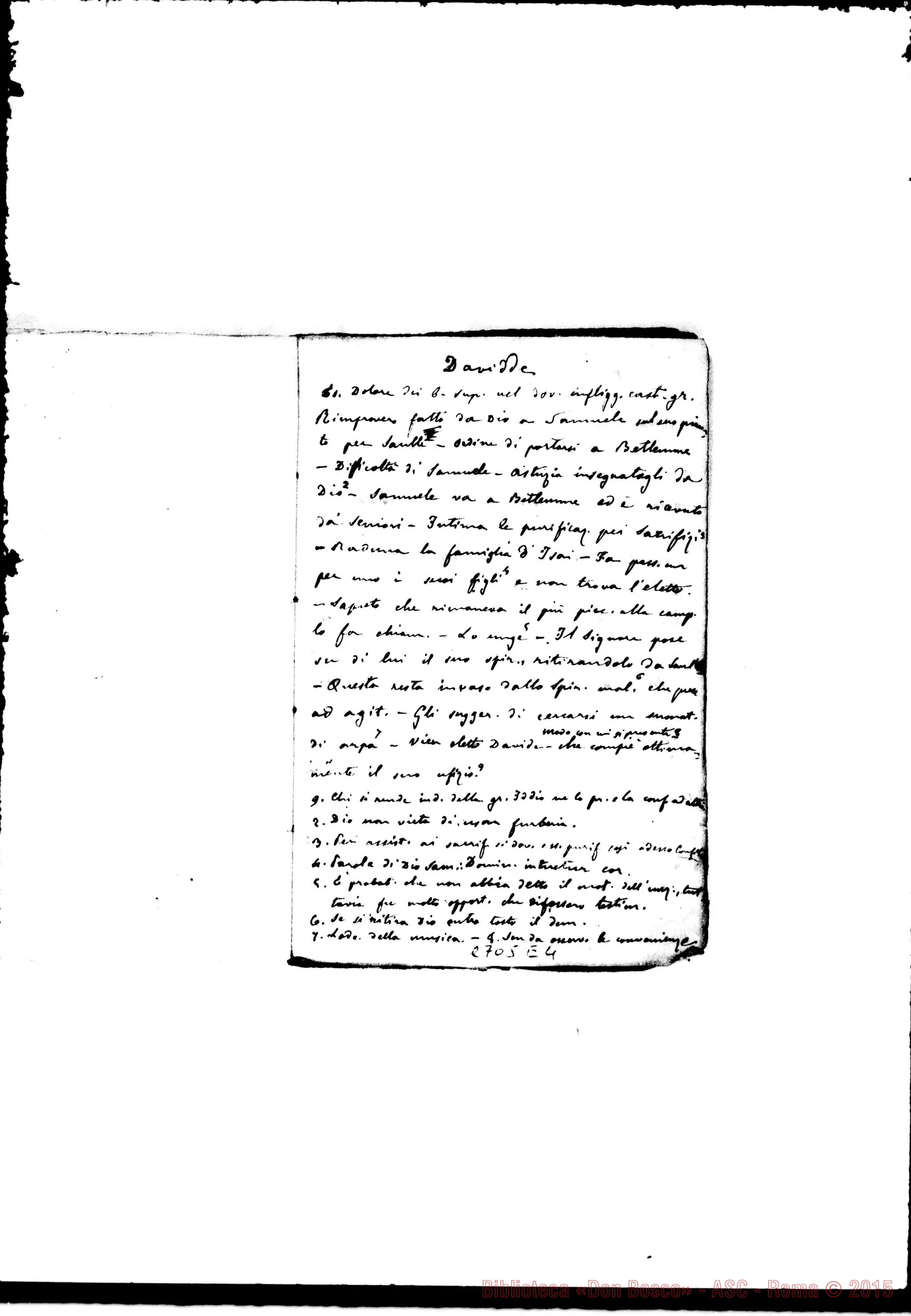 Fotogramma E 4 — Quaderno 13: Davidde