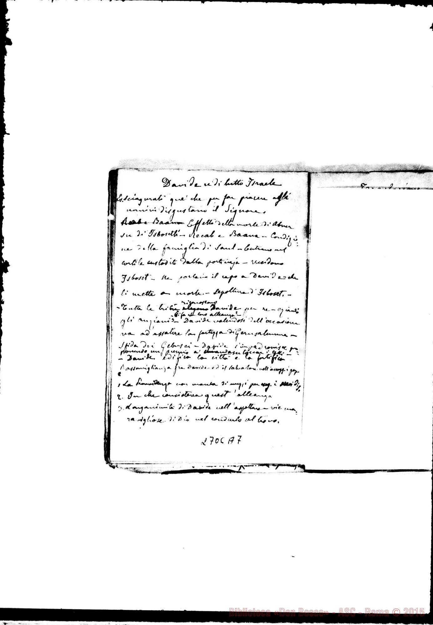 Fotogramma A 7 — Quaderno 13: Davidde
