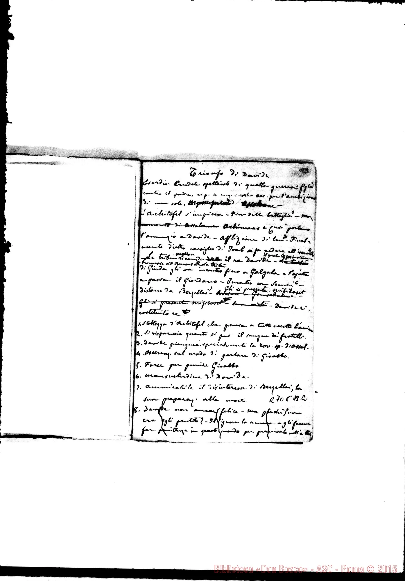 Fotogramma B 2 — Quaderno 13: Davidde