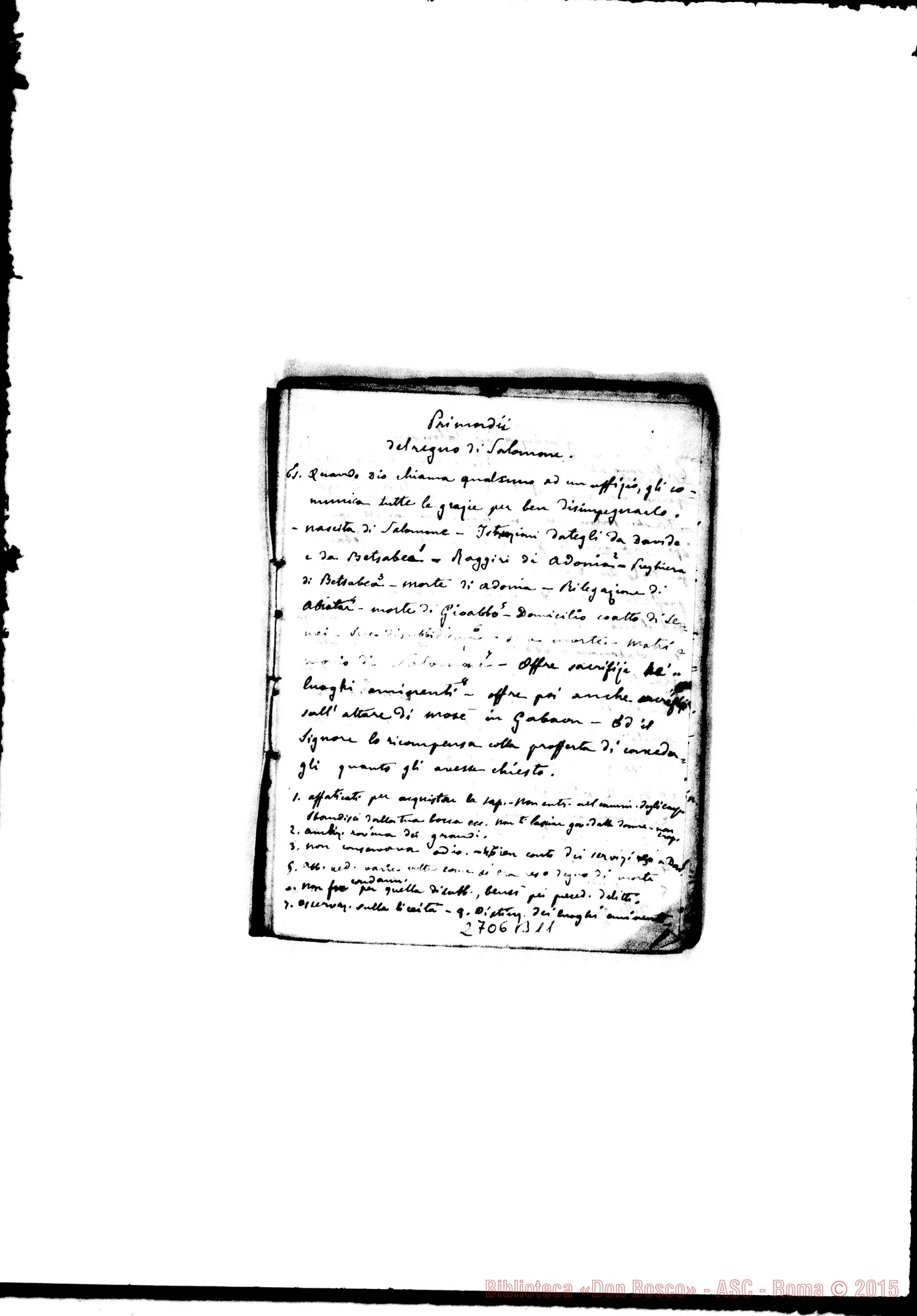 Fotogramma B 11 — Quaderno 14: Salomone E i Re di Giuda