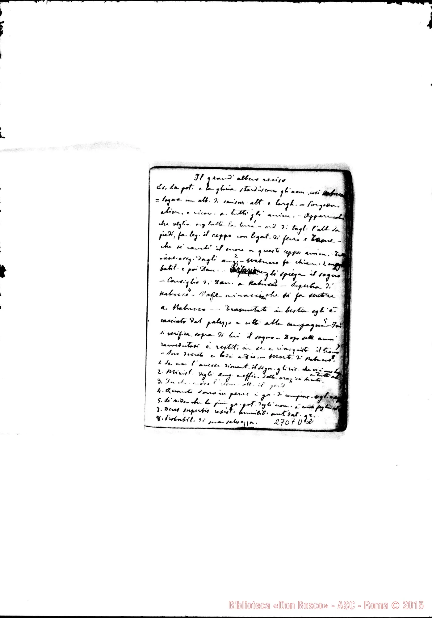Fotogramma D 2 — Quaderno 15: Schiavitù di Babilonia (1881-82)