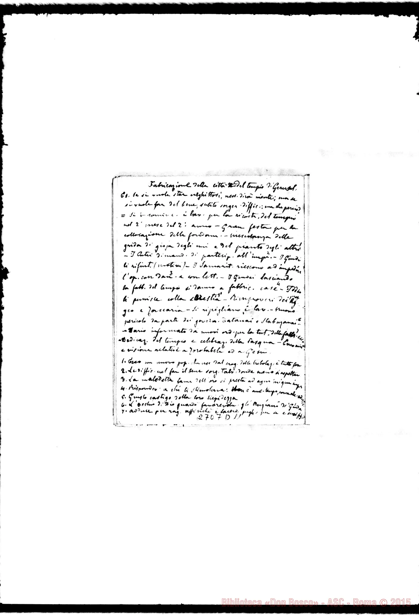 Fotogramma D 11 — Quaderno 15: Schiavitù di Babilonia (1881-82)