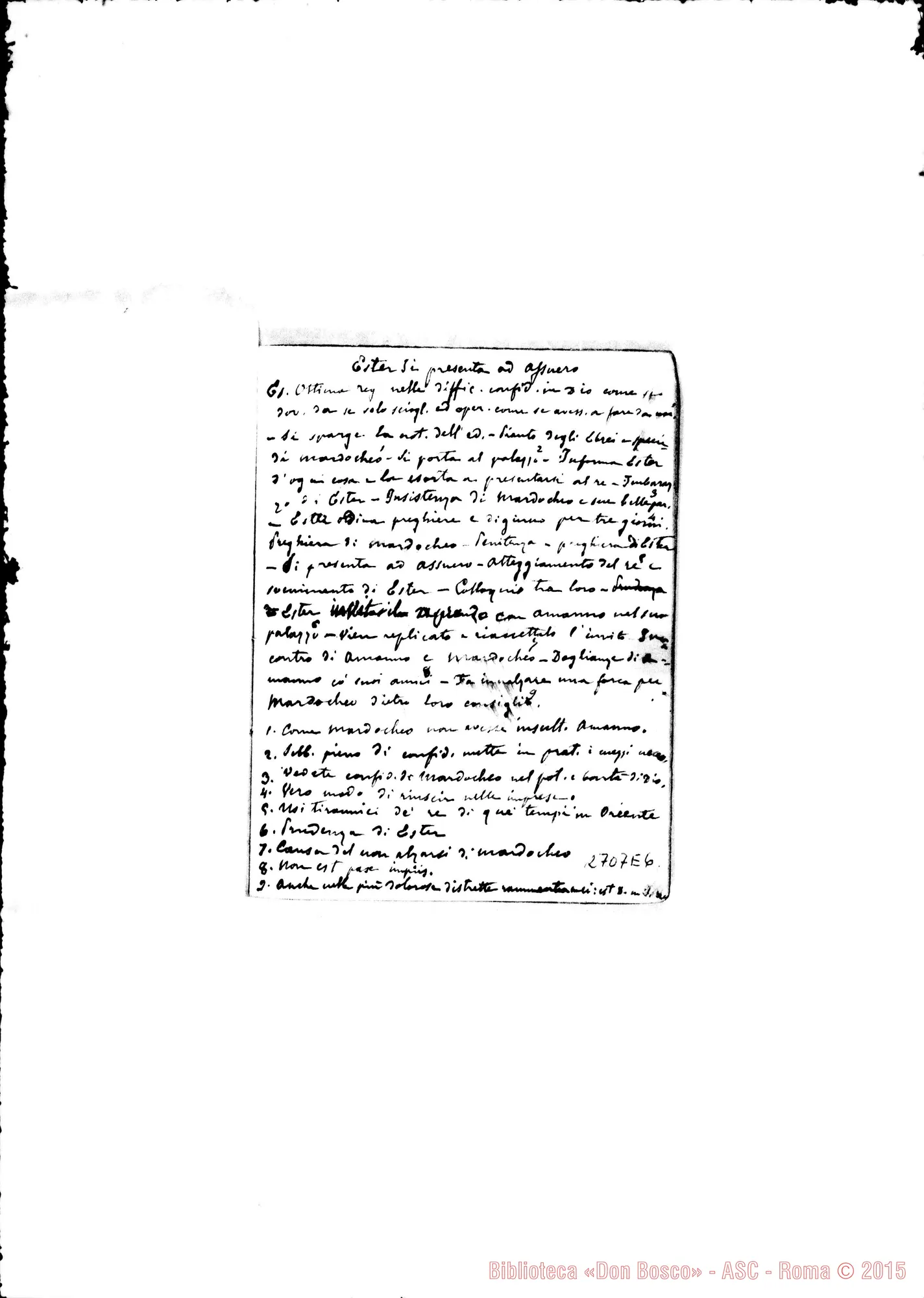 Fotogramma E 6 — Quaderno 15: Schiavitù di Babilonia (1881-82)