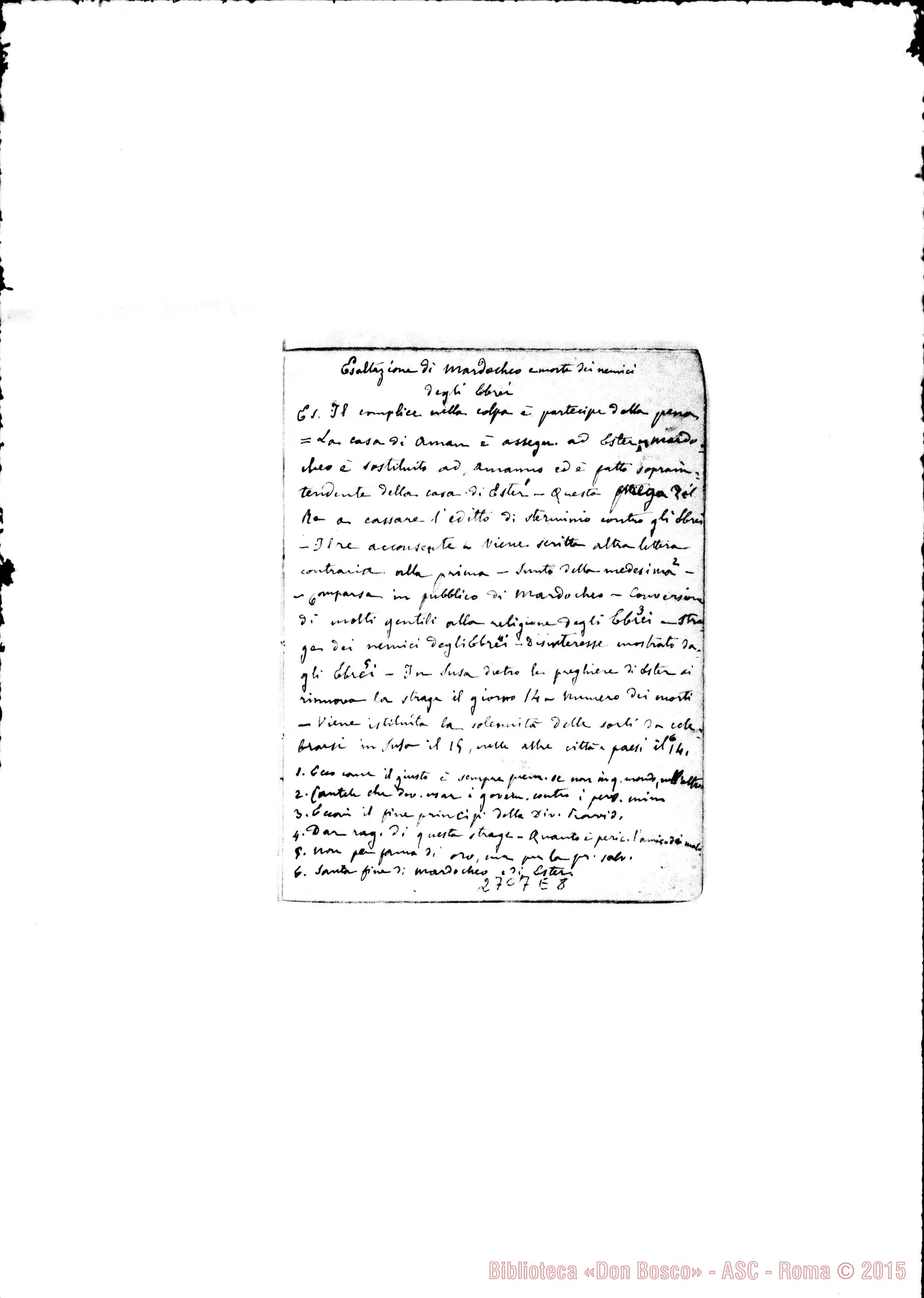 Fotogramma E 8 — Quaderno 15: Schiavitù di Babilonia (1881-82)
