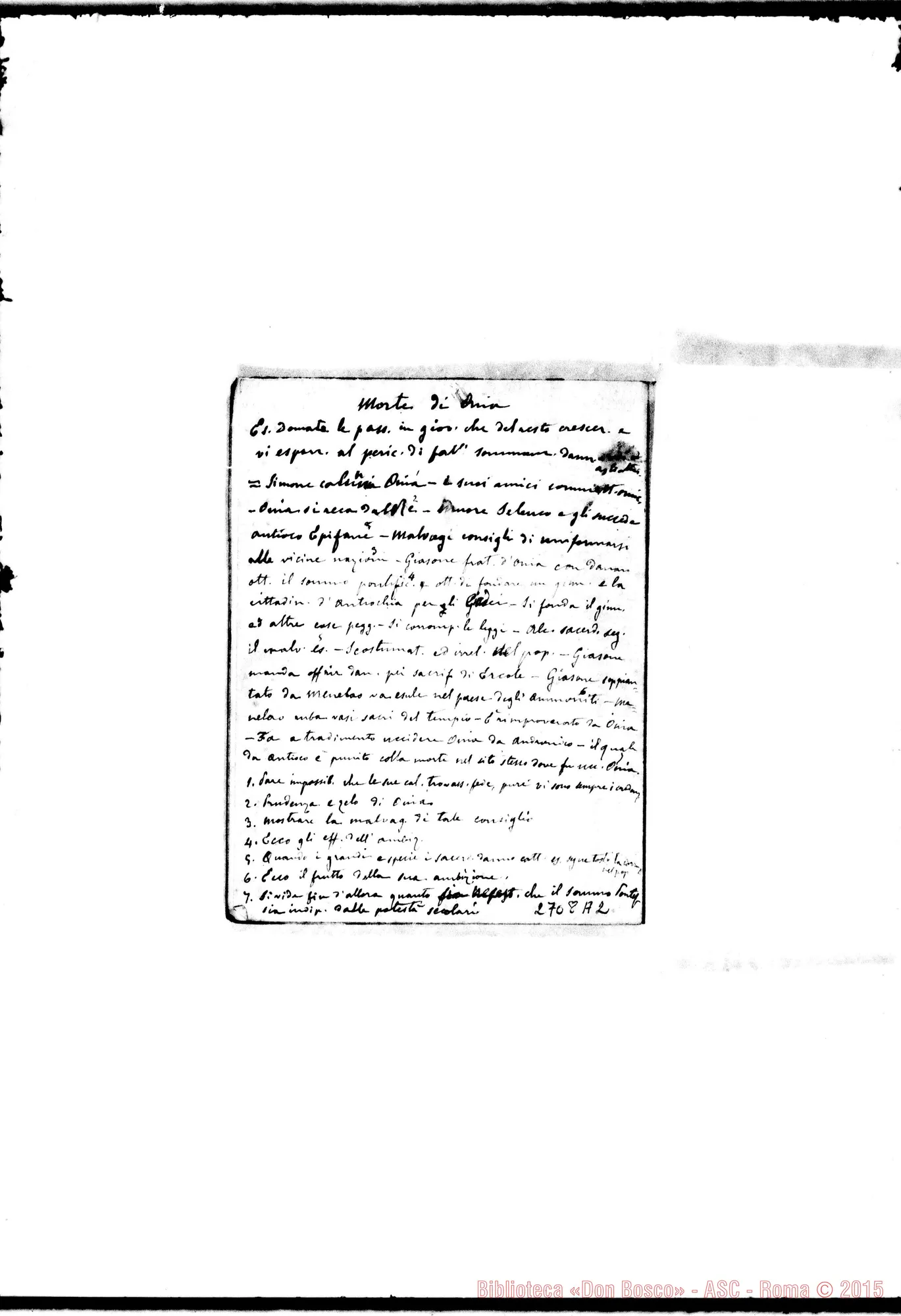 Fotogramma A 2 — Quaderno 15: Schiavitù di Babilonia (1881-82)