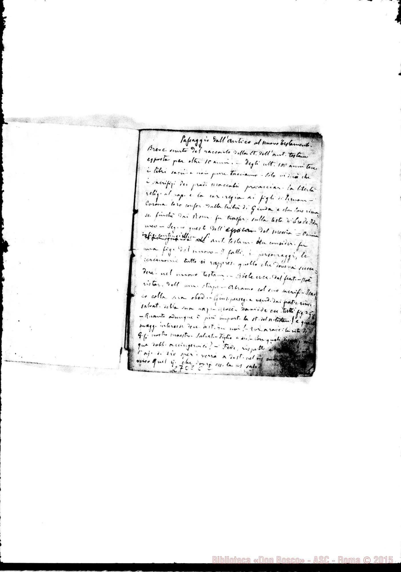 Fotogramma C 2 — Quaderno 16: Del Nuovo Testamento (1883-85)