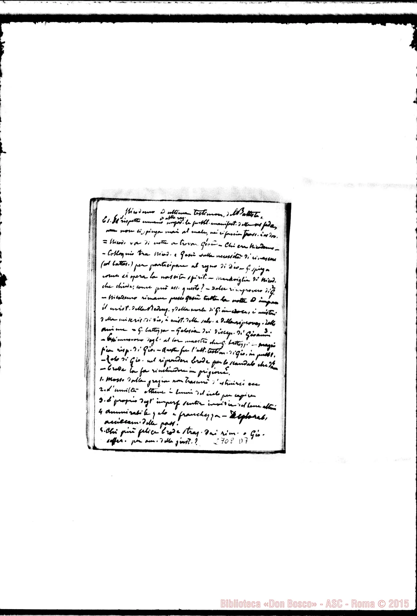 Fotogramma D 7 — Quaderno 16: Del Nuovo Testamento (1883-85)