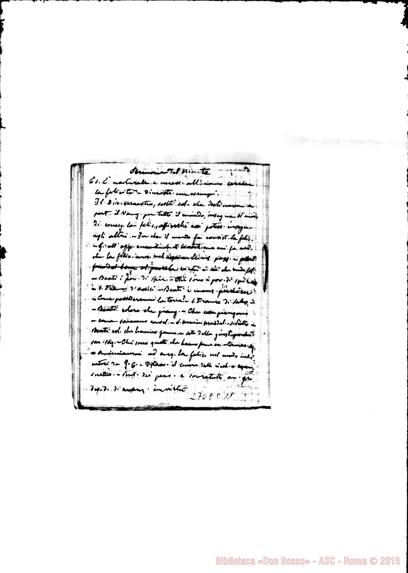 Fotogramma D 11 — Quaderno 16: Del Nuovo Testamento (1883-85)
