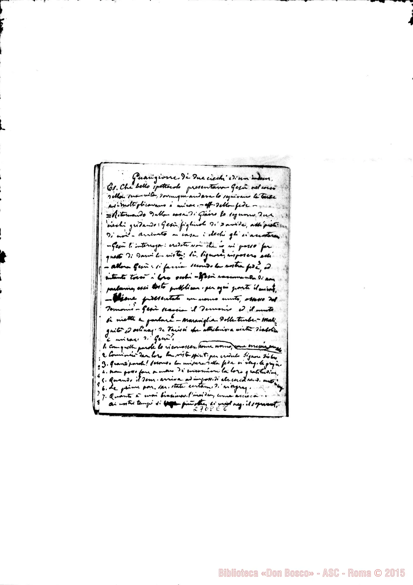 Fotogramma E 8 — Quaderno 16: Del Nuovo Testamento (1883-85)