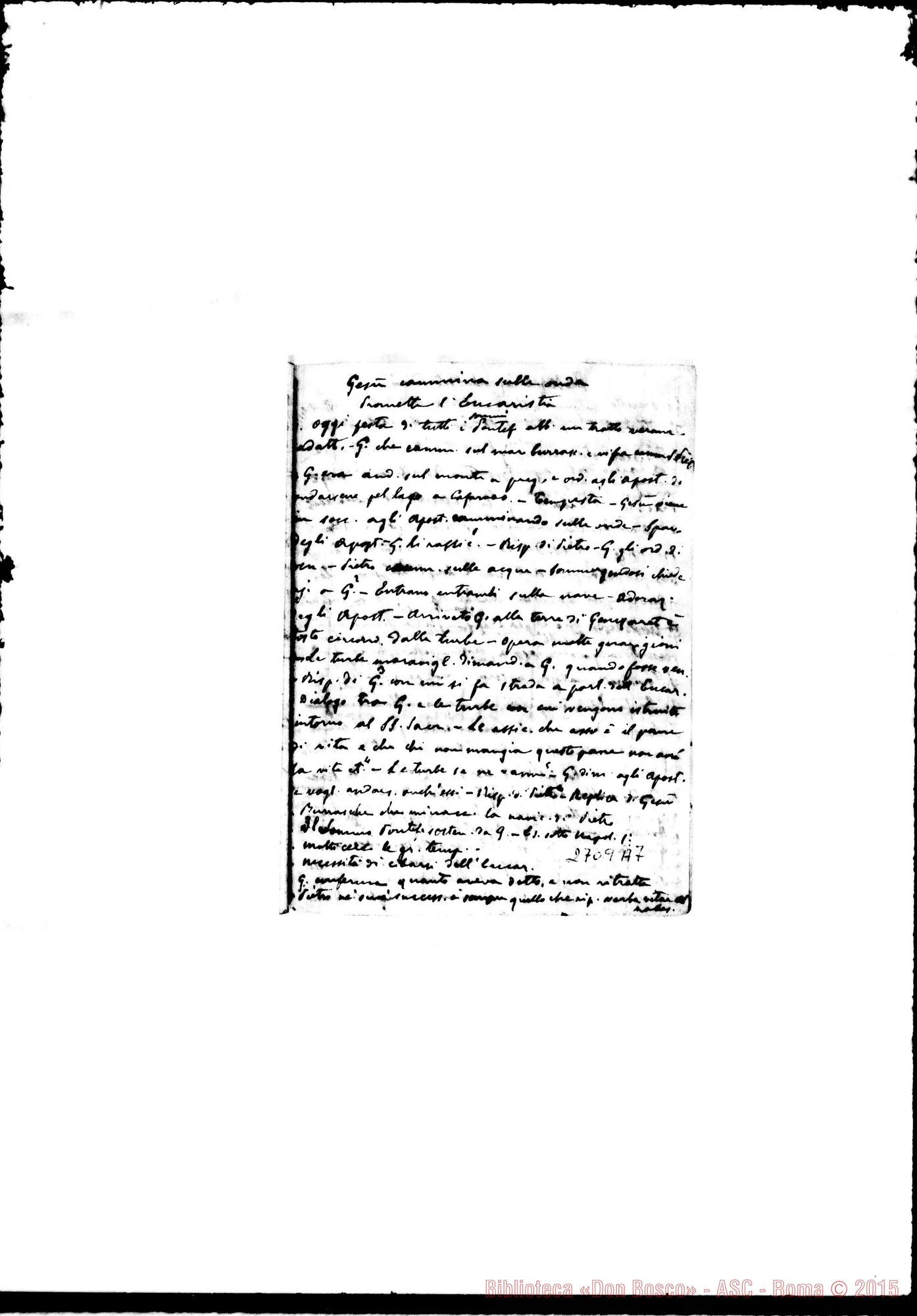 Fotogramma A 7 — Quaderno 16: Del Nuovo Testamento (1883-85)