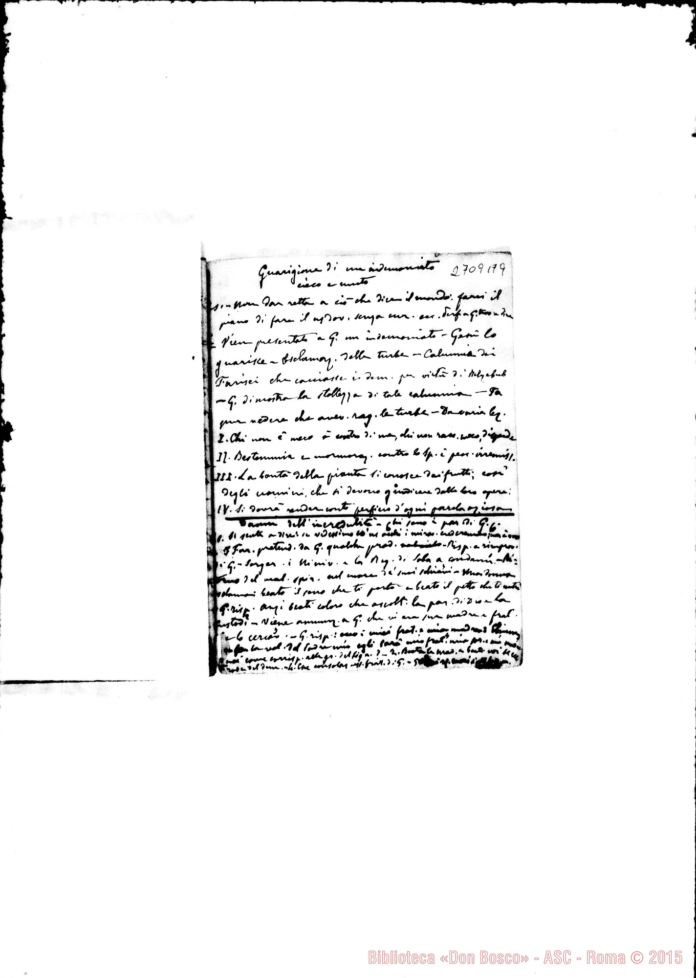 Fotogramma A 9 — Quaderno 16: Del Nuovo Testamento (1883-85)