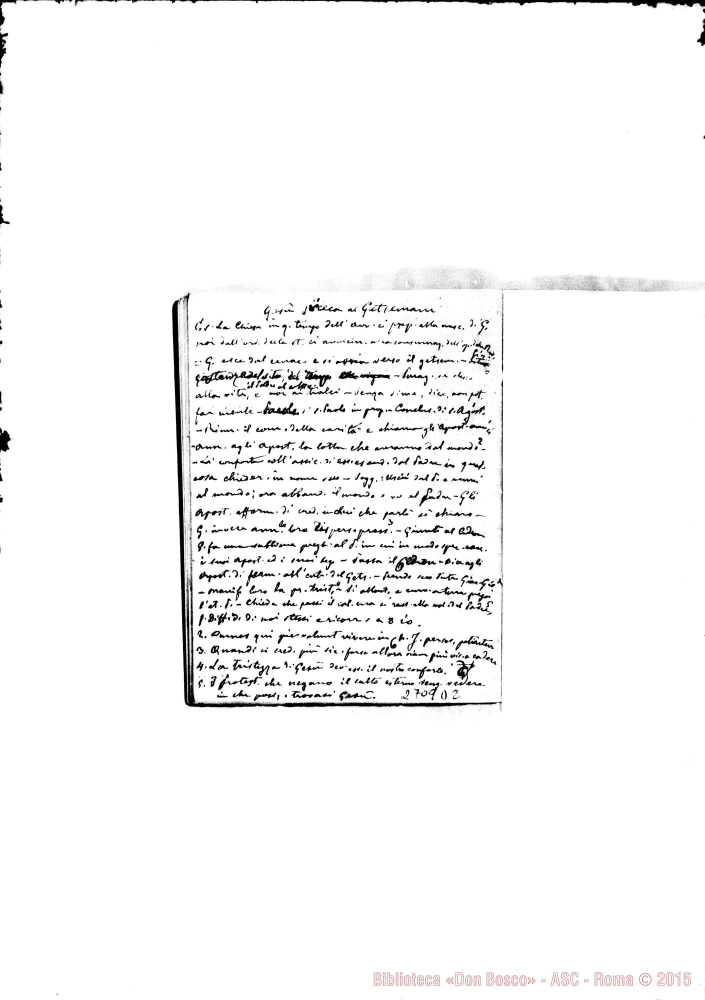 Fotogramma D 2 — Quaderno 17: Del Nuovo Testamento (1886-87)