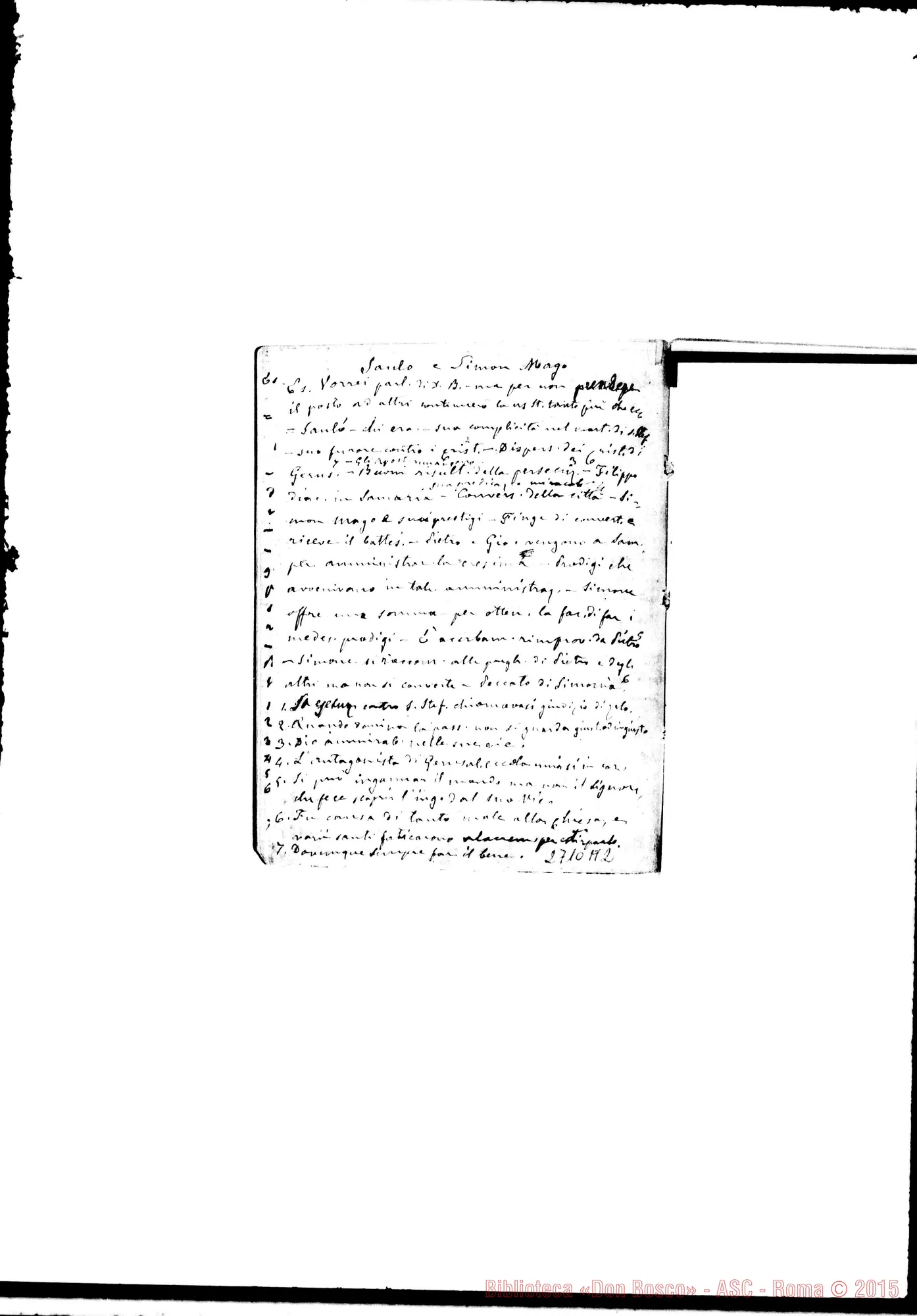Fotogramma A 2 — Quaderno 18: Atti degli Apostoli (1888-89)
