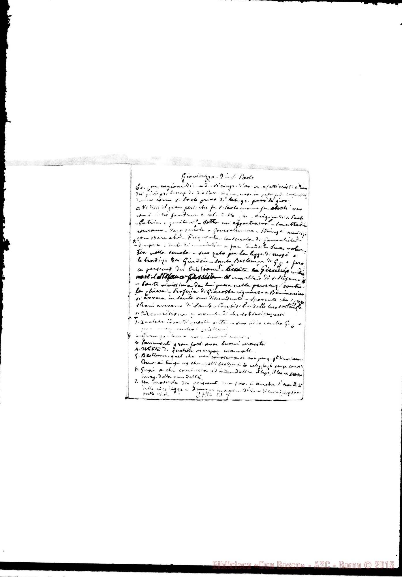 Fotogramma B 9 — Quaderno 18: Atti degli Apostoli (1888-89)