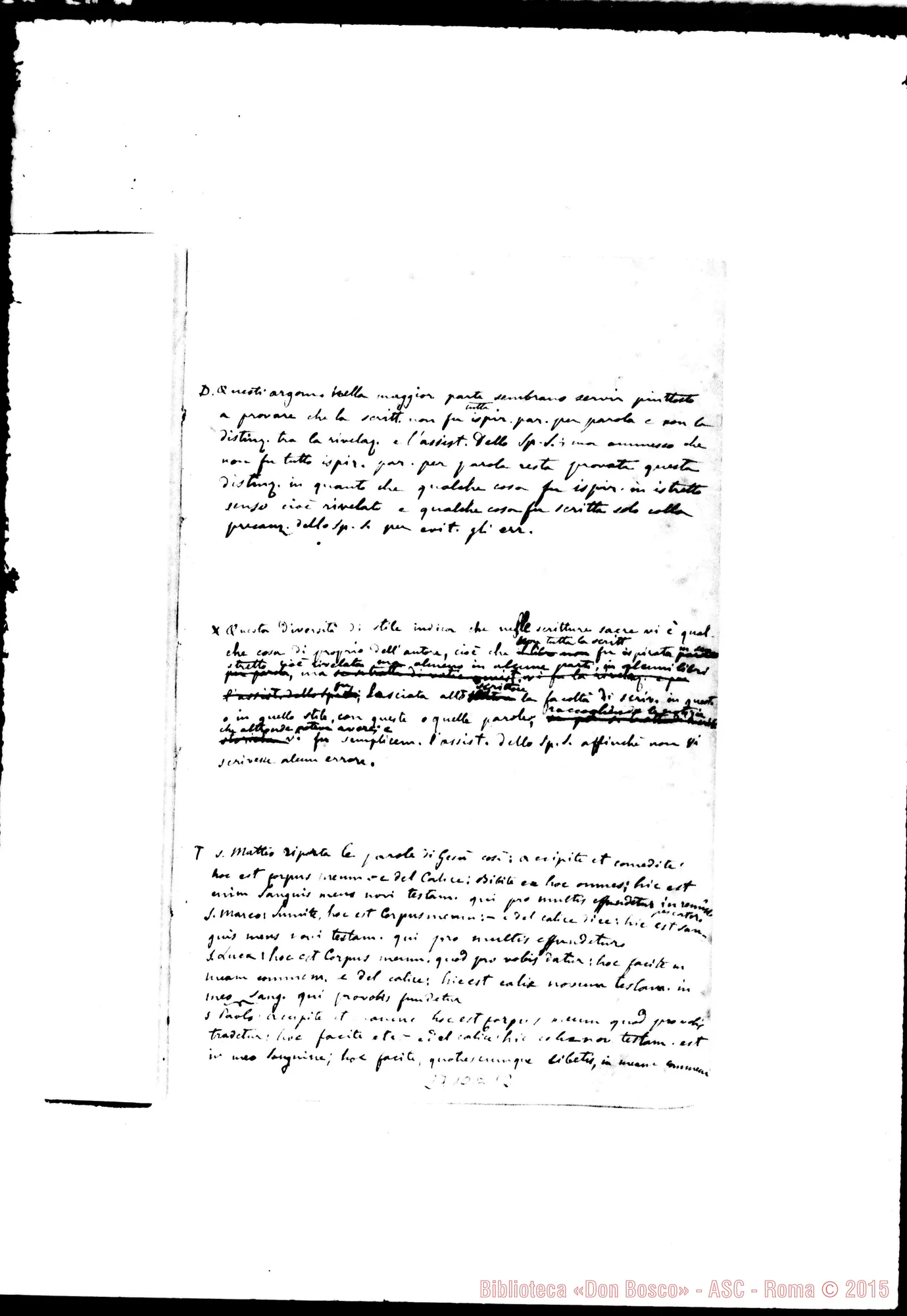 Fotogramma E 12 — Ermeneutica Sacra Testo stampato E commenti autogr.Rua (alcune pagine)