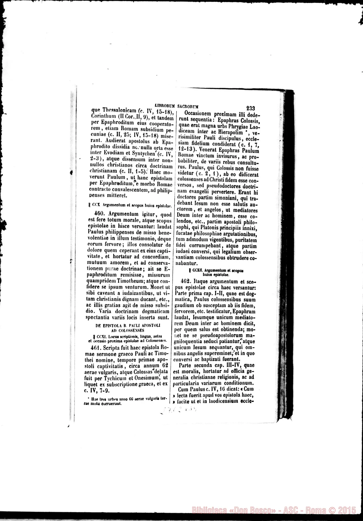 Fotogramma B 9 — Ermeneutica Sacra Testo stampato E commenti autogr.Rua (alcune pagine)