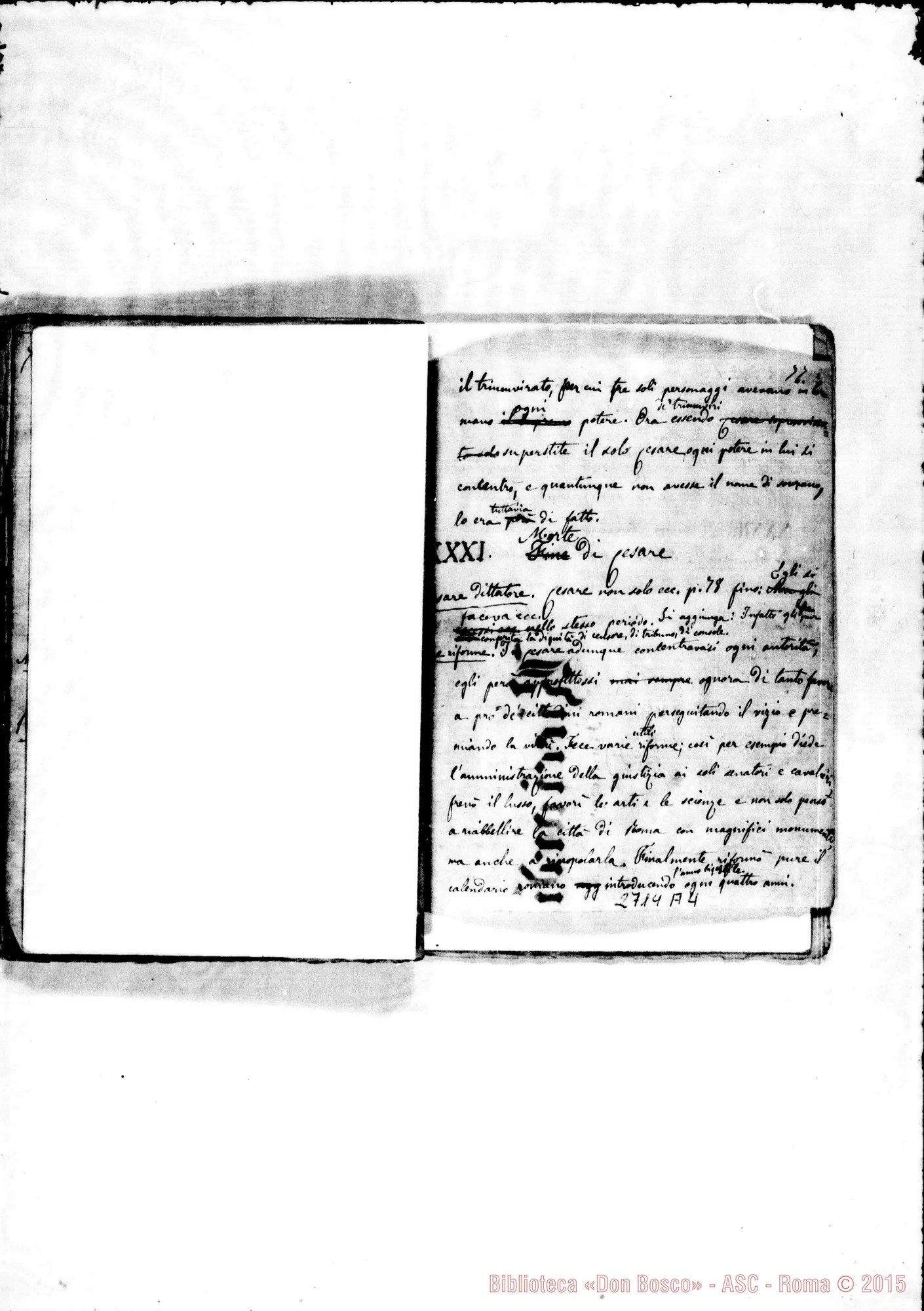 Fotogramma A 4 — Storia Sacra per la Rettorica. Appunti. 1859-60