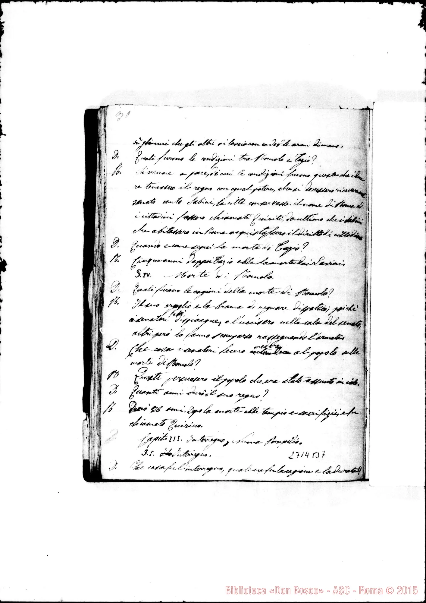 Fotogramma B 7 — Quaderno della Storia Romana. 1852