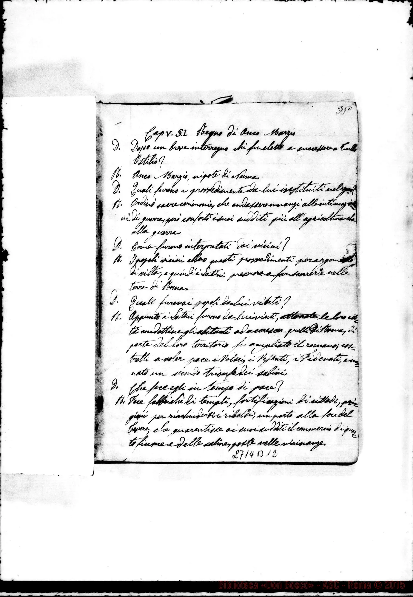 Fotogramma B 12 — Quaderno della Storia Romana. 1852