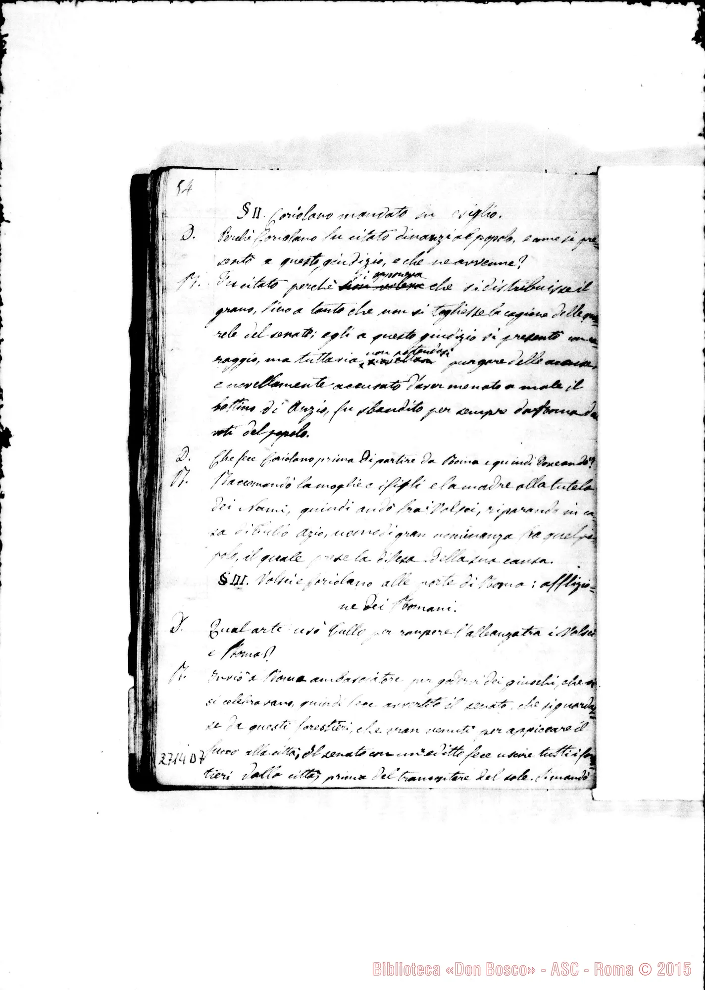 Fotogramma D 7 — Quaderno della Storia Romana. 1852