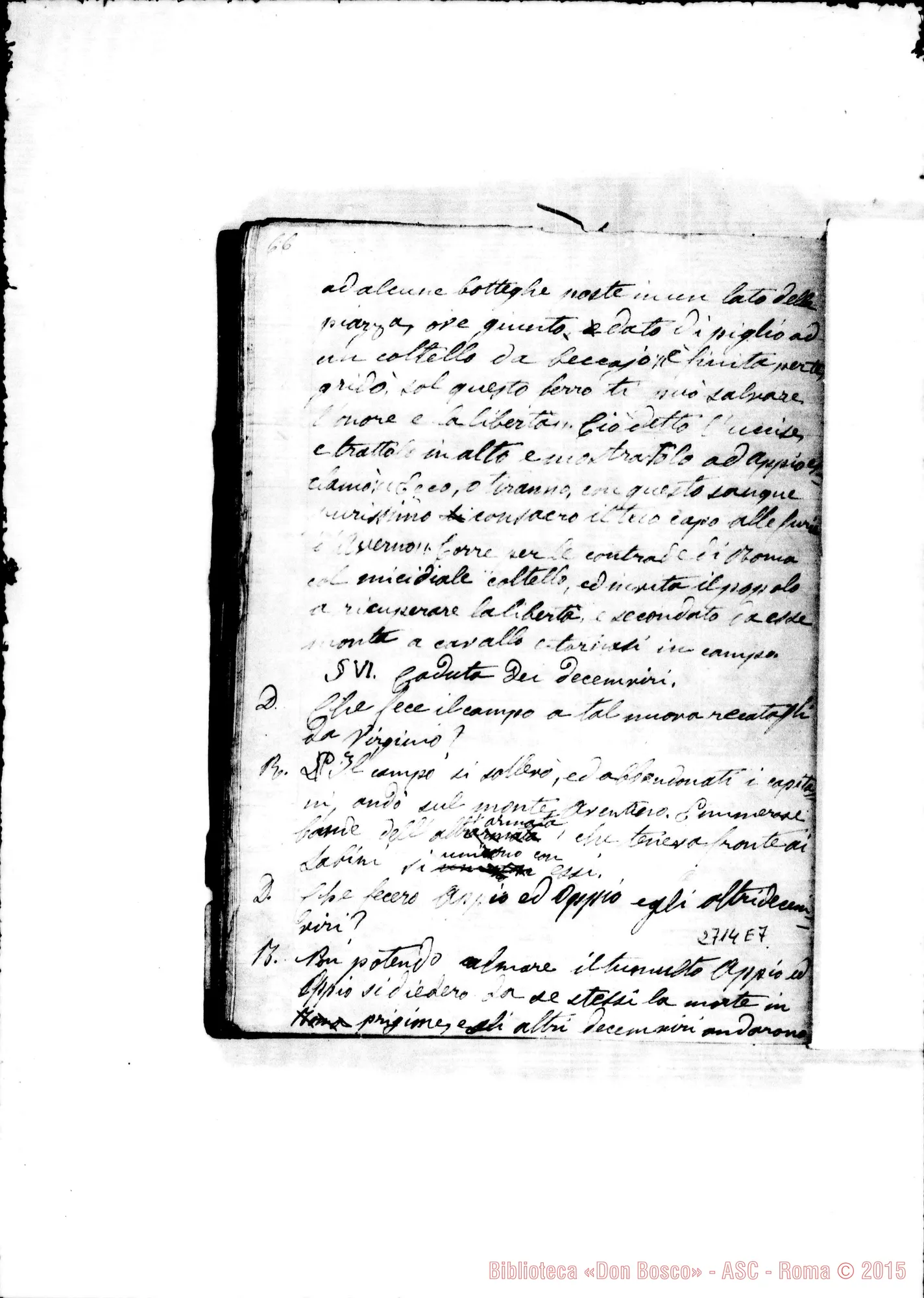 Fotogramma E 7 — Quaderno della Storia Romana. 1852
