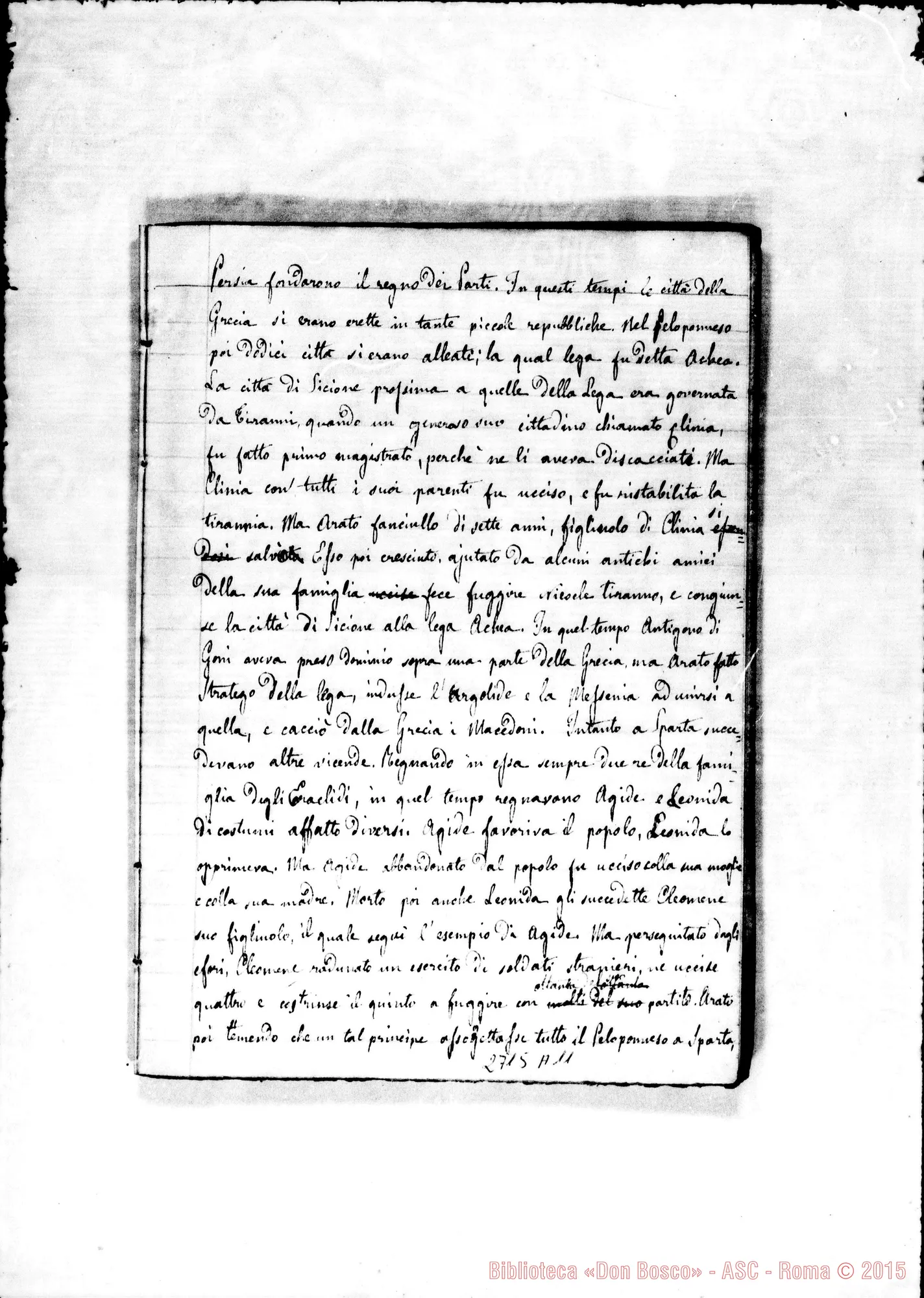 Fotogramma A 11 — Appunti della Storia Antica di Fleuri