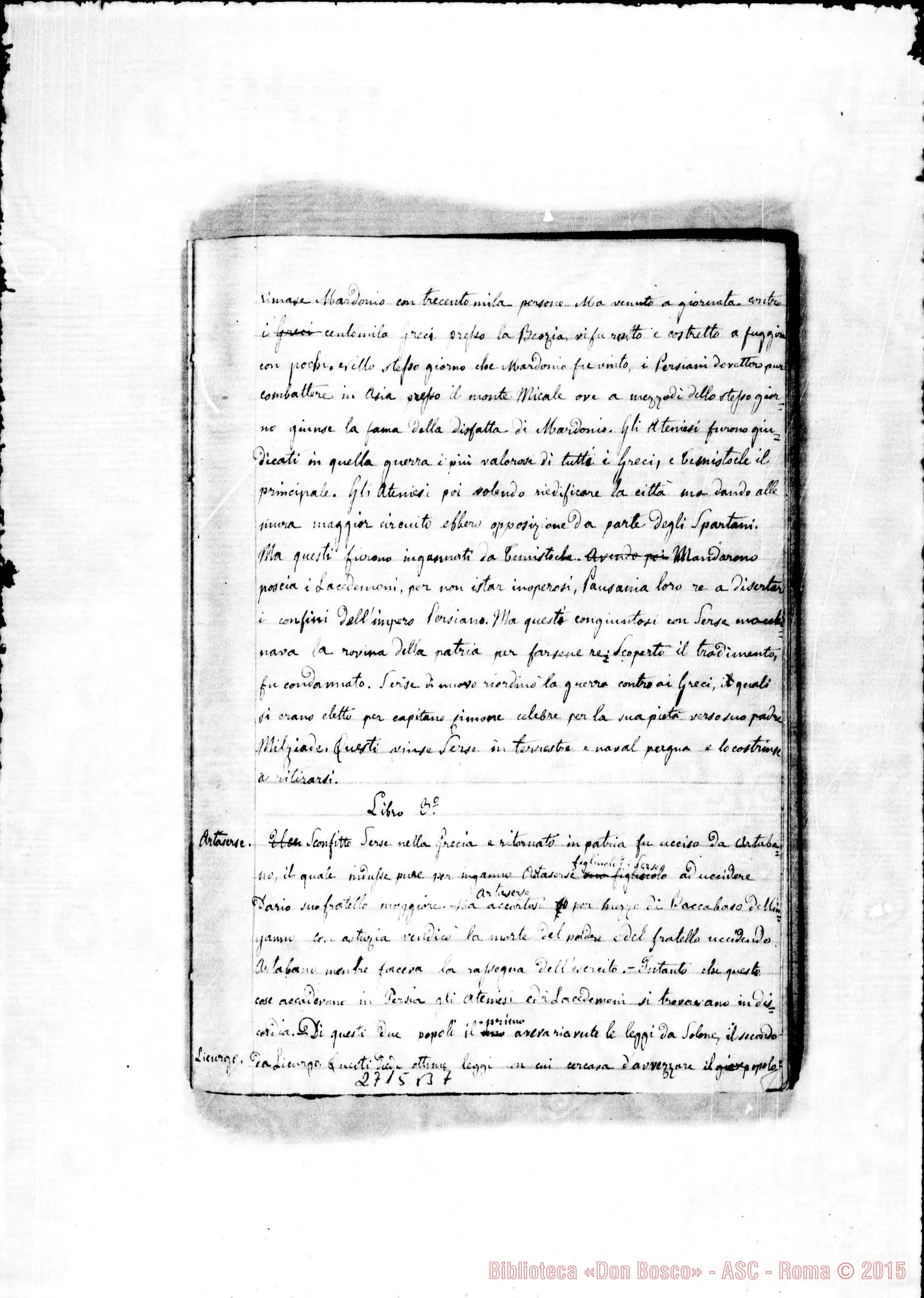 Fotogramma B 7 — Seguono appunti di storia