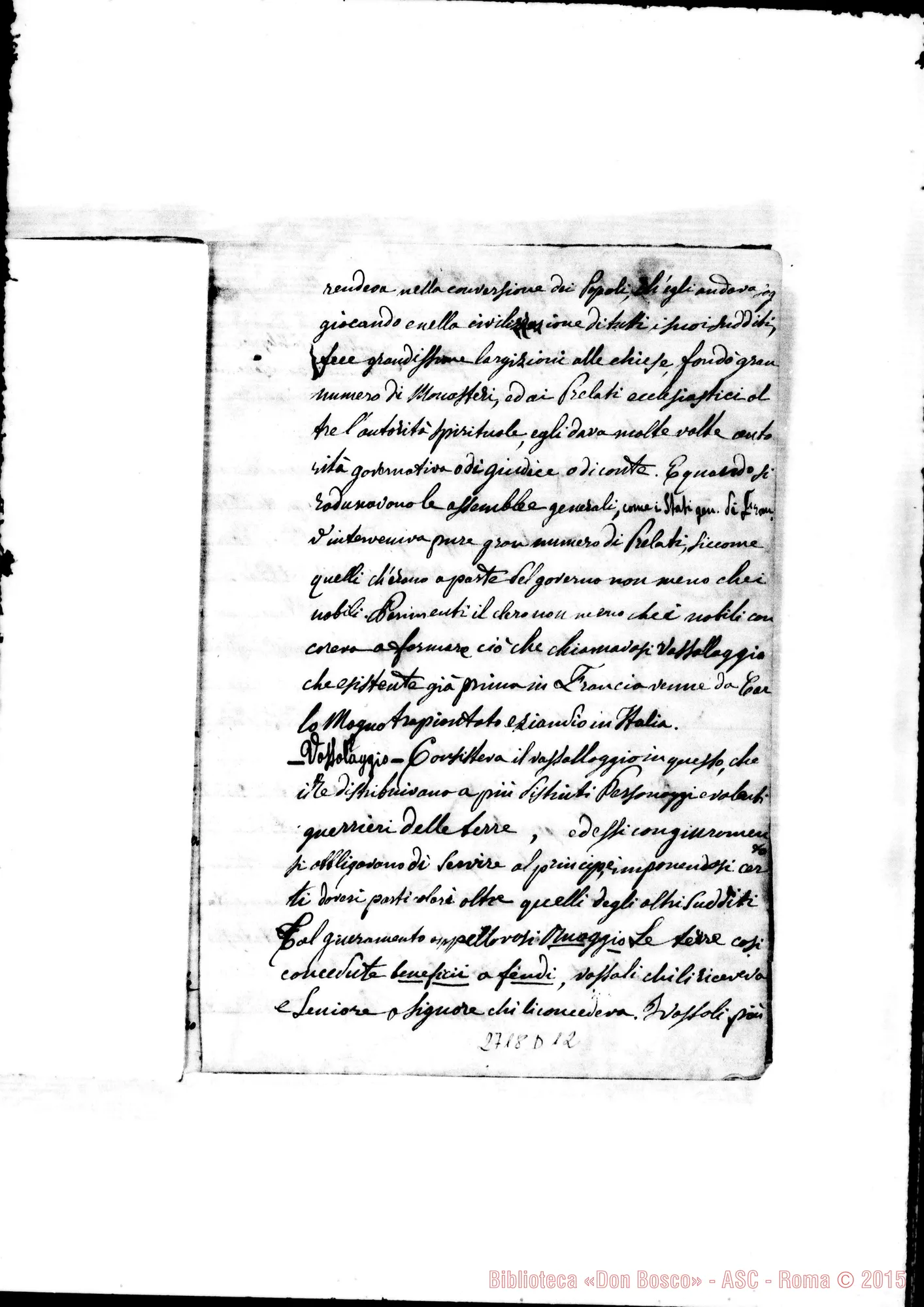 Fotogramma D 12 — Storia Moderna dettata da D. Rua A Mirabello: 1864