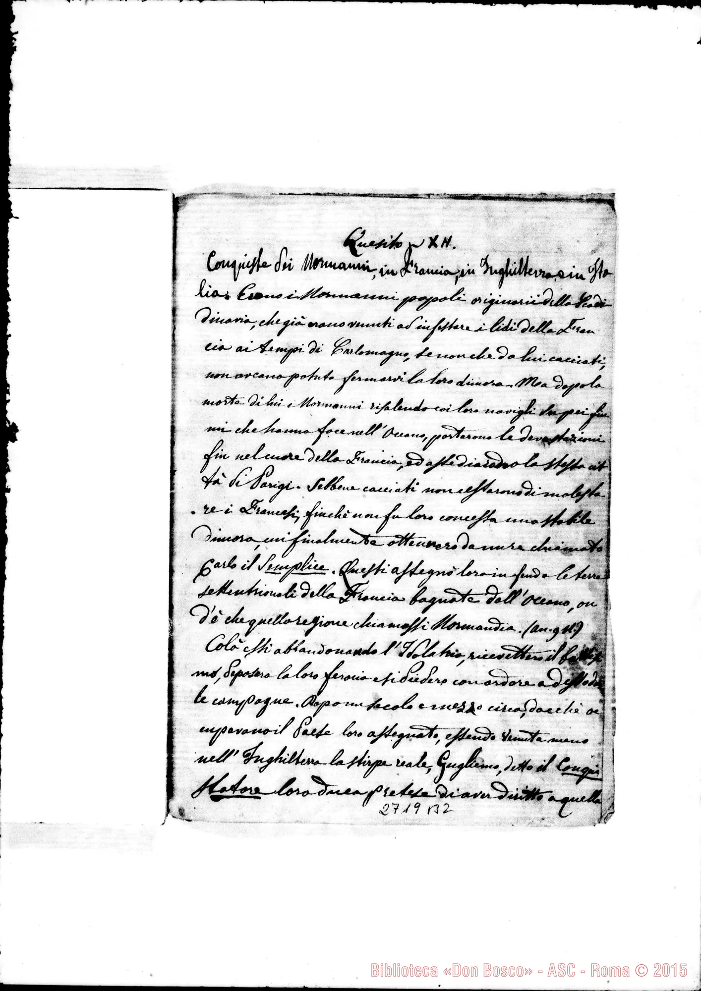 Fotogramma B 2 — Storia Moderna dettata da D. Rua A Mirabello: 1864