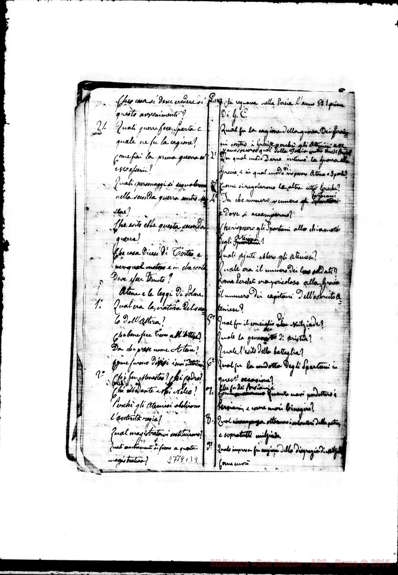 Fotogramma B 9 — Domande di Storia Greca