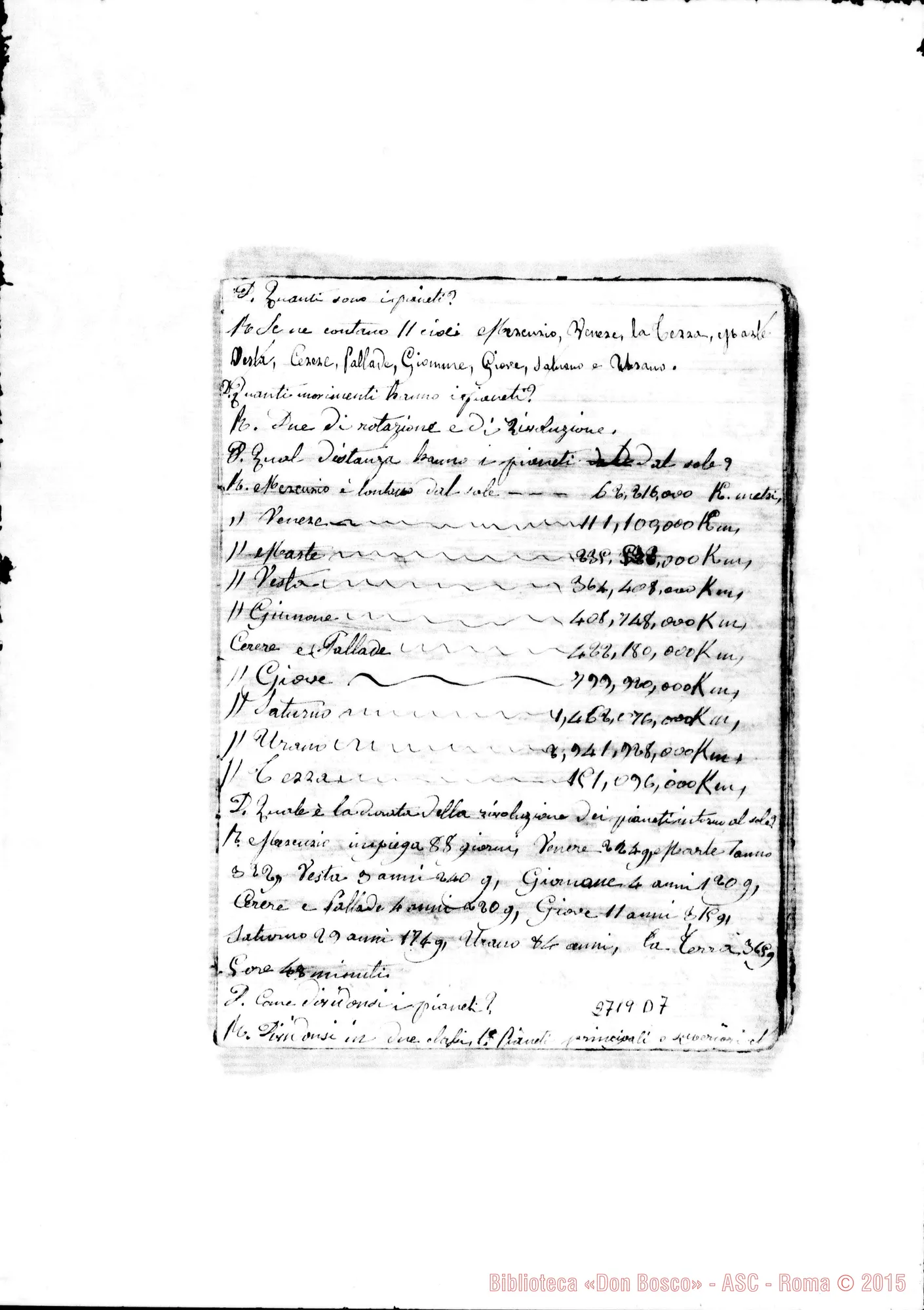 Fotogramma D 7 — Quaderno di Cosmografia