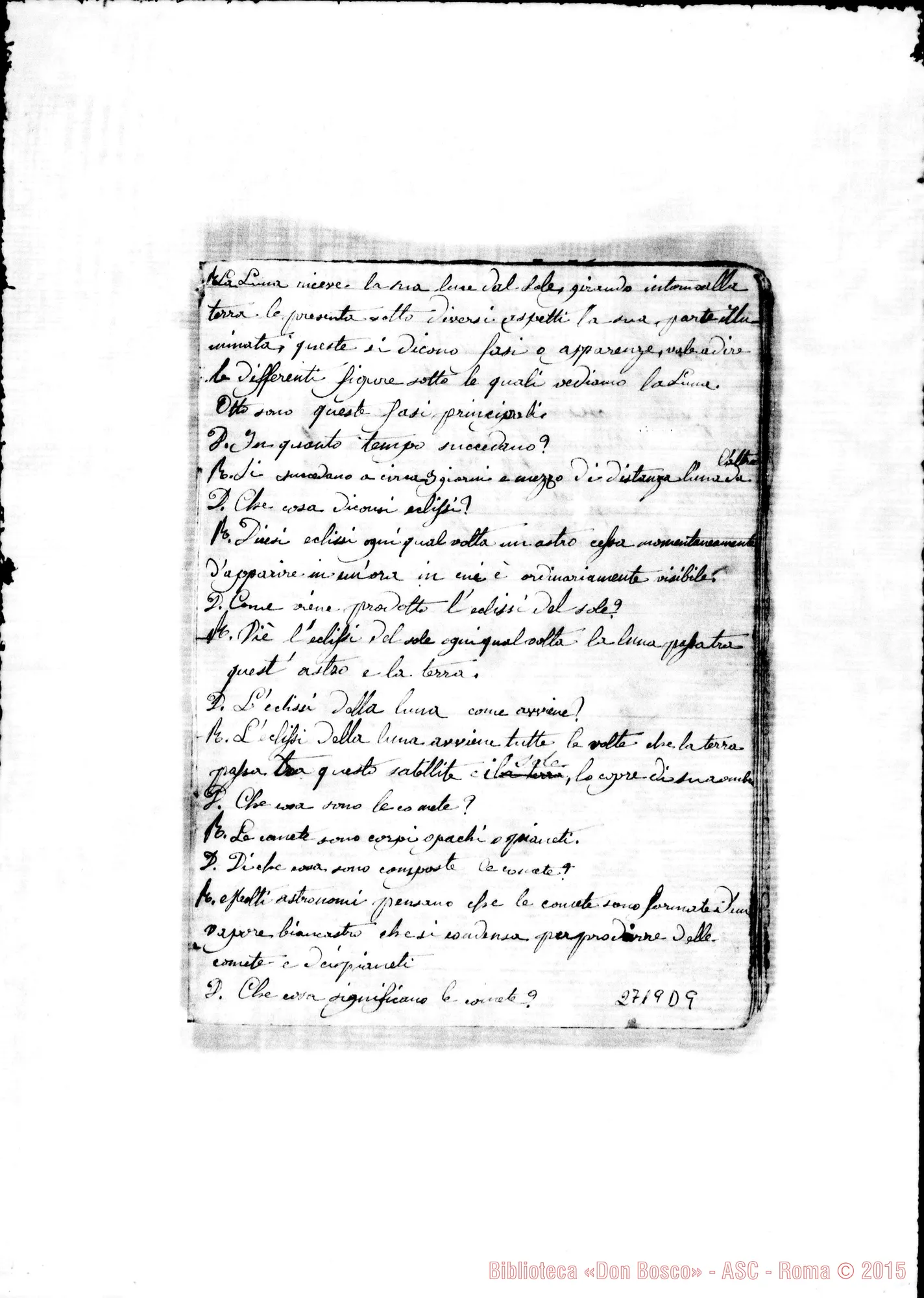 Fotogramma D 9 — Quaderno di Cosmografia