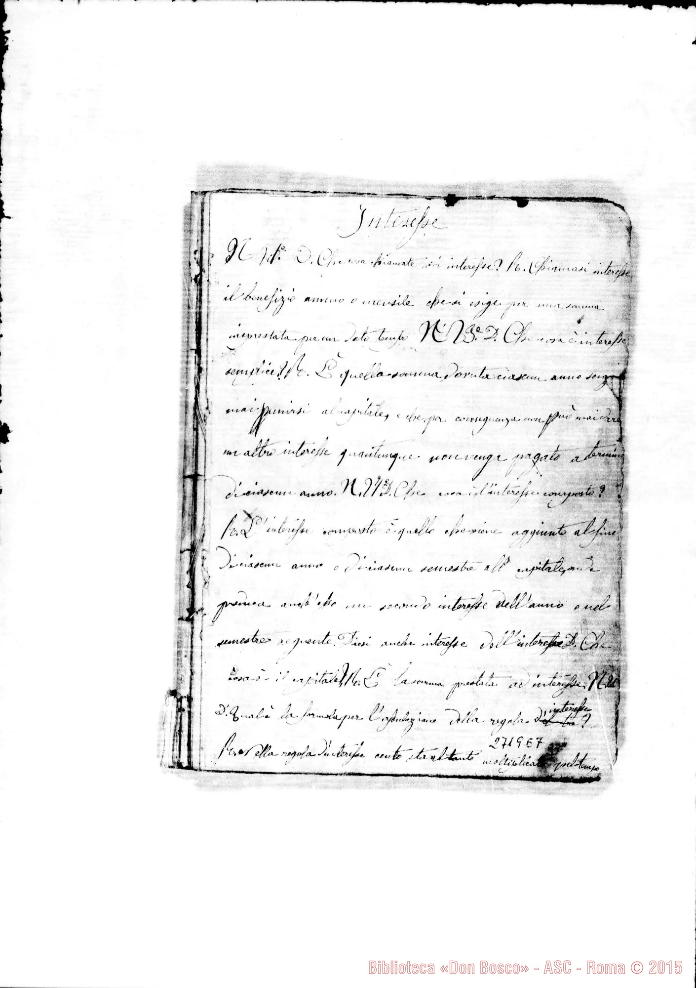 Fotogramma E 7 — Quaderno di Aritmetica