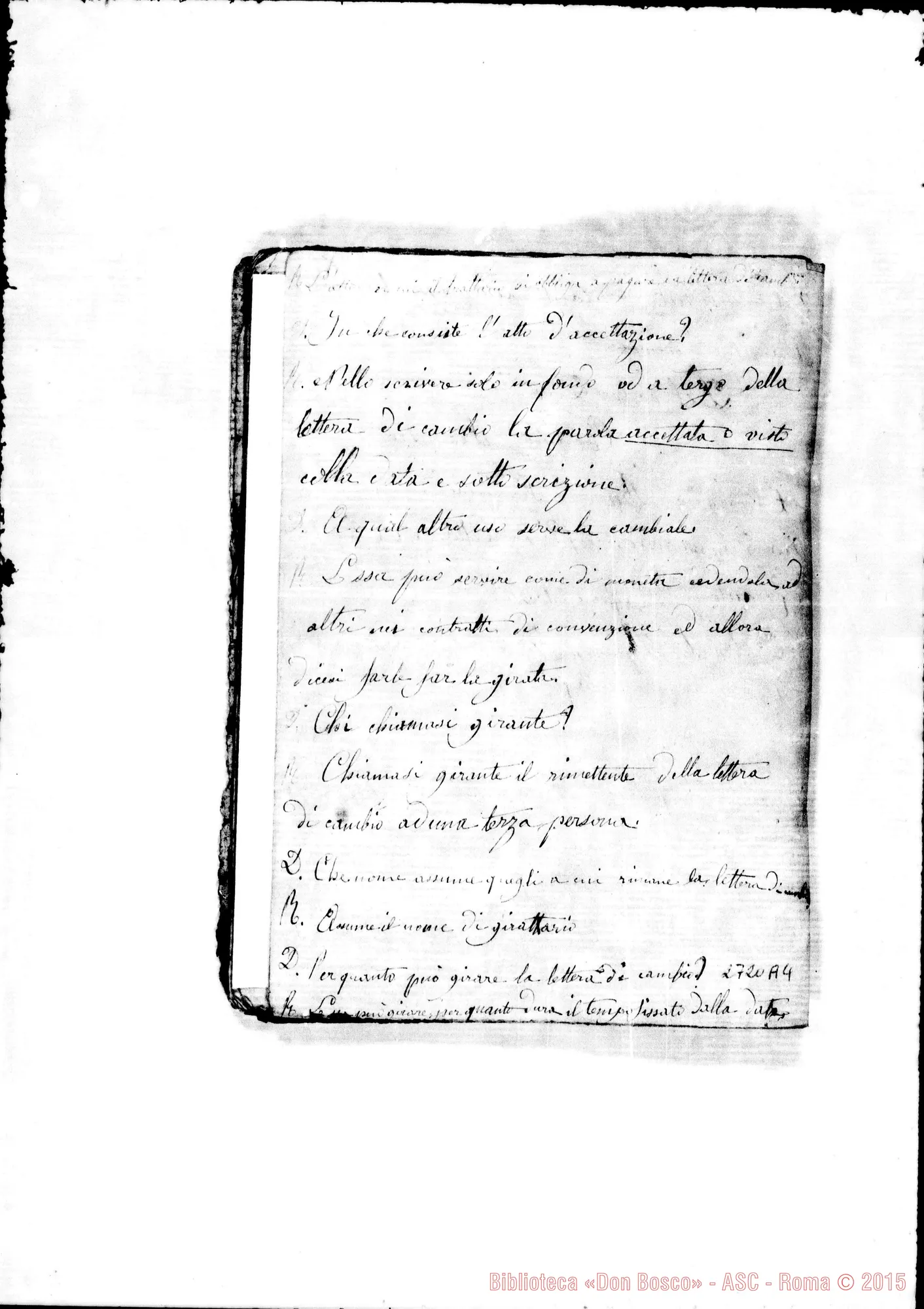 Fotogramma A 4 — Quaderno di Aritmetica