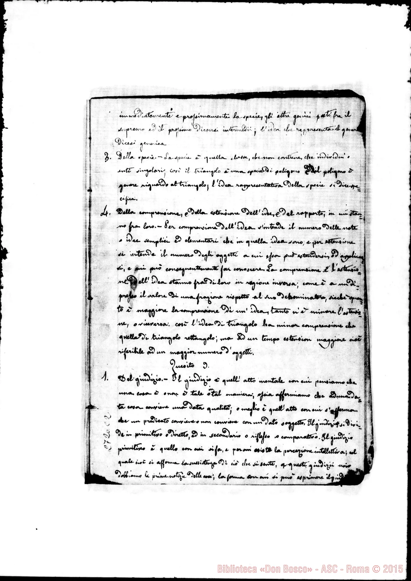 Fotogramma C 2 — Logica: quesiti