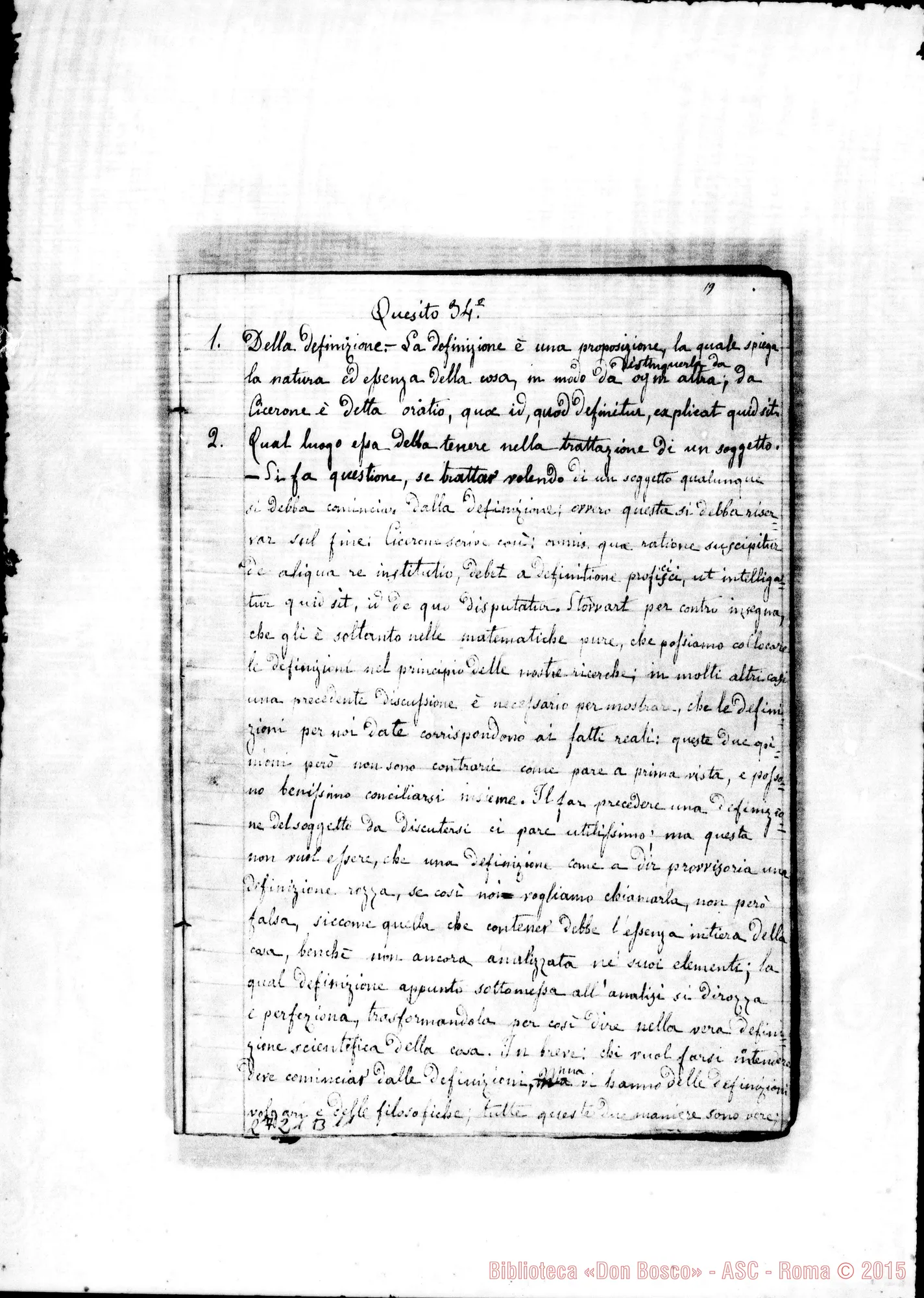 Fotogramma B 11 — Quaderno di Logica