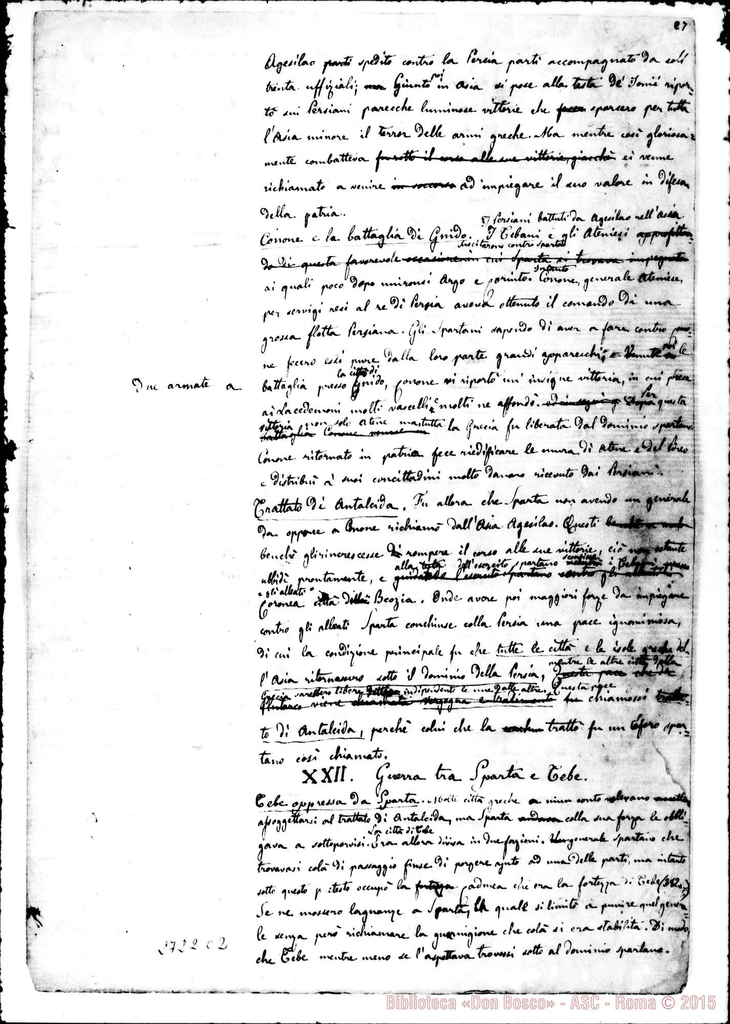 Fotogramma C 2 — Fogli staccati: Storia Antica: quesiti