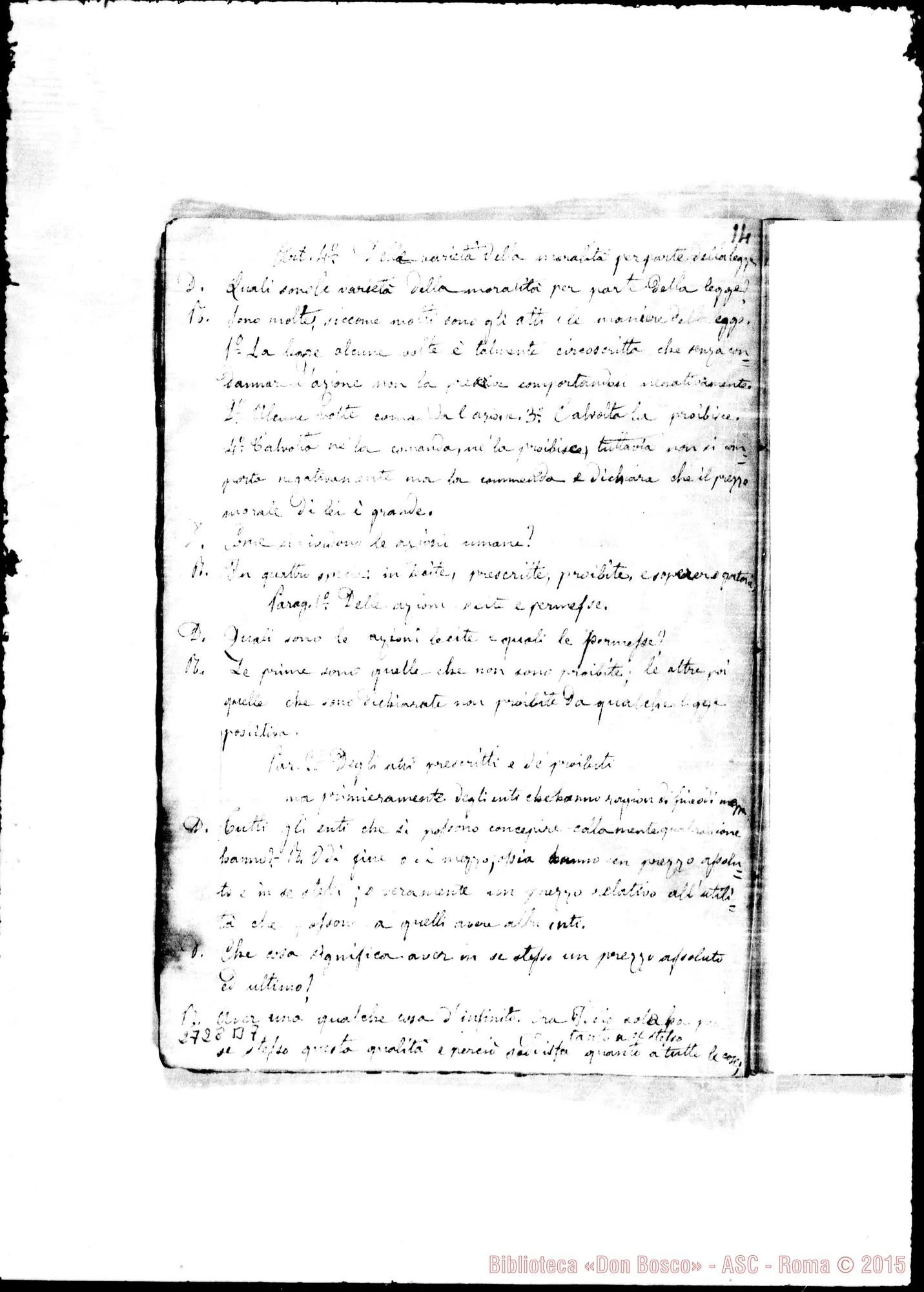 Fotogramma B 7 — Elementi di Etica: Quaderno 1