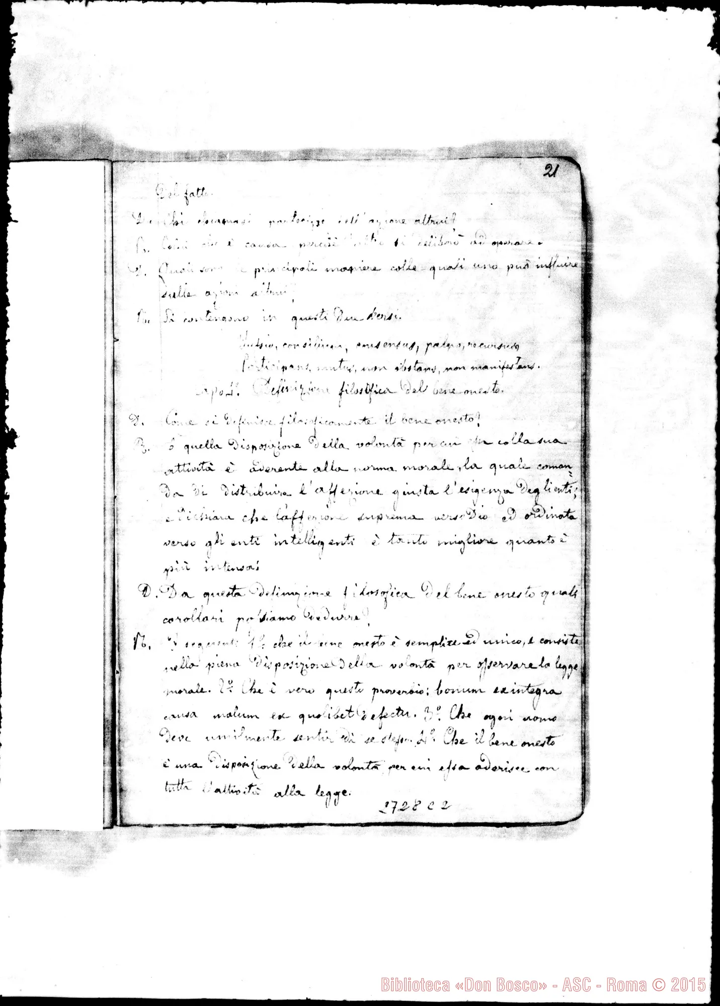 Fotogramma C 2 — Elementi di Etica: Quaderno 1