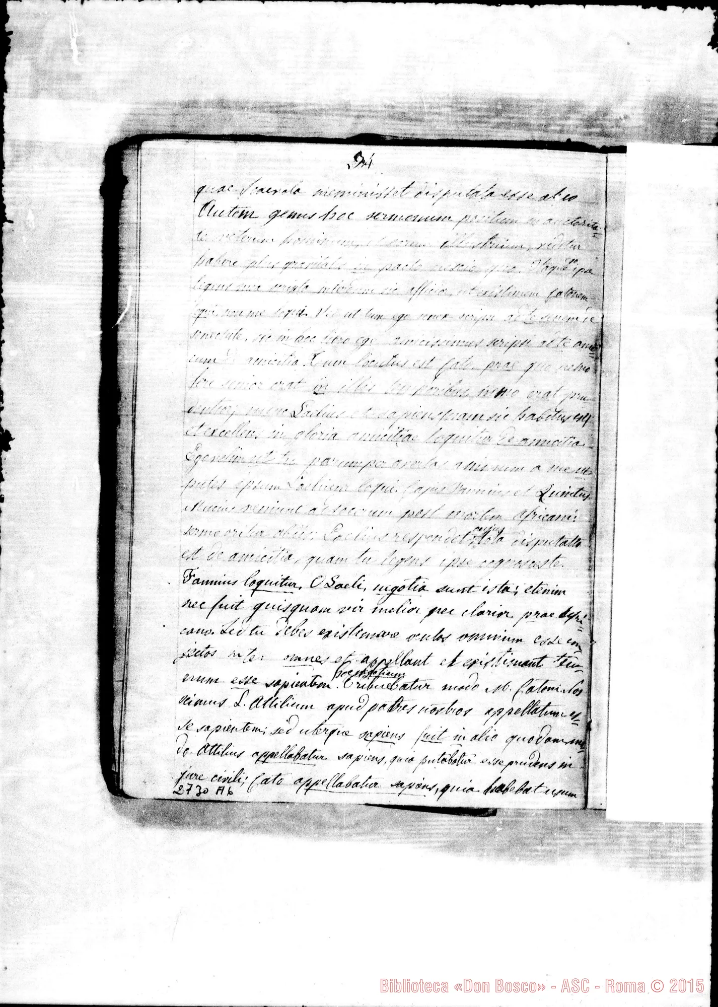Fotogramma A 6 — Spiegazioni dell’Antologia latina. Rua Michele, 1852