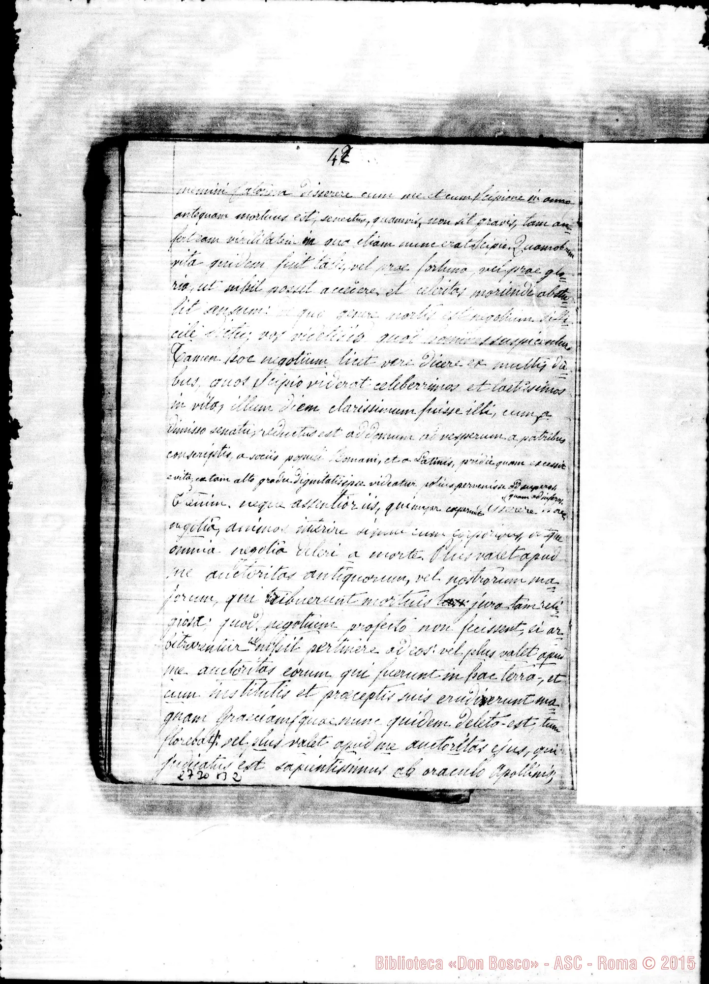 Fotogramma B 2 — Spiegazioni dell’Antologia latina. Rua Michele, 1852