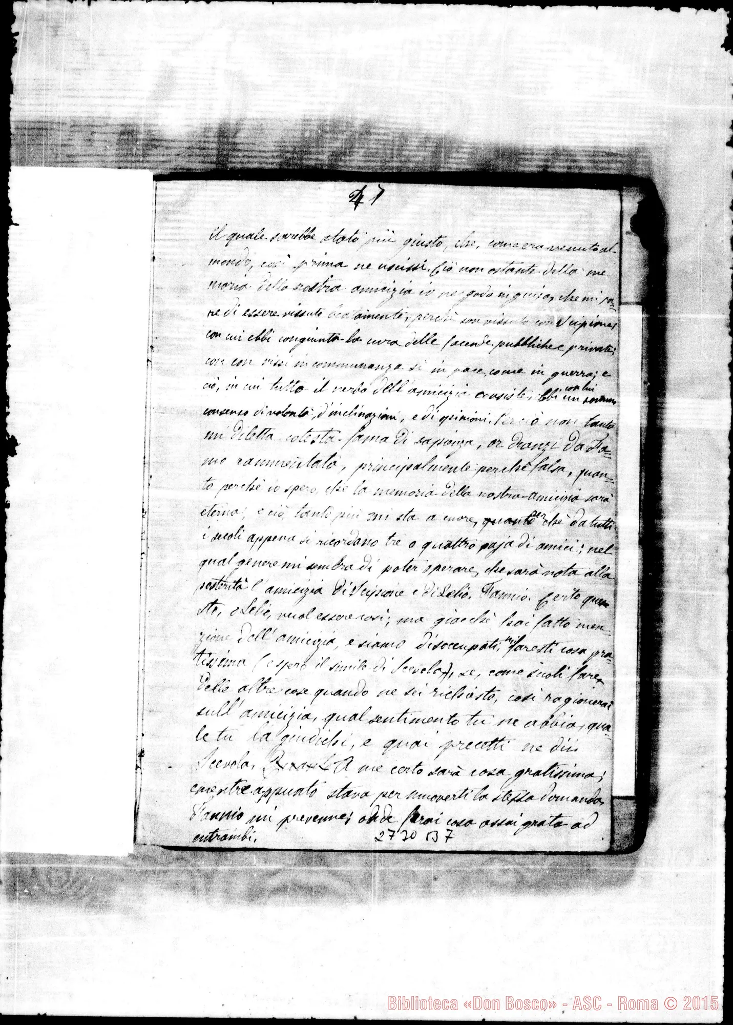 Fotogramma B 7 — Spiegazioni dell’Antologia latina. Rua Michele, 1852