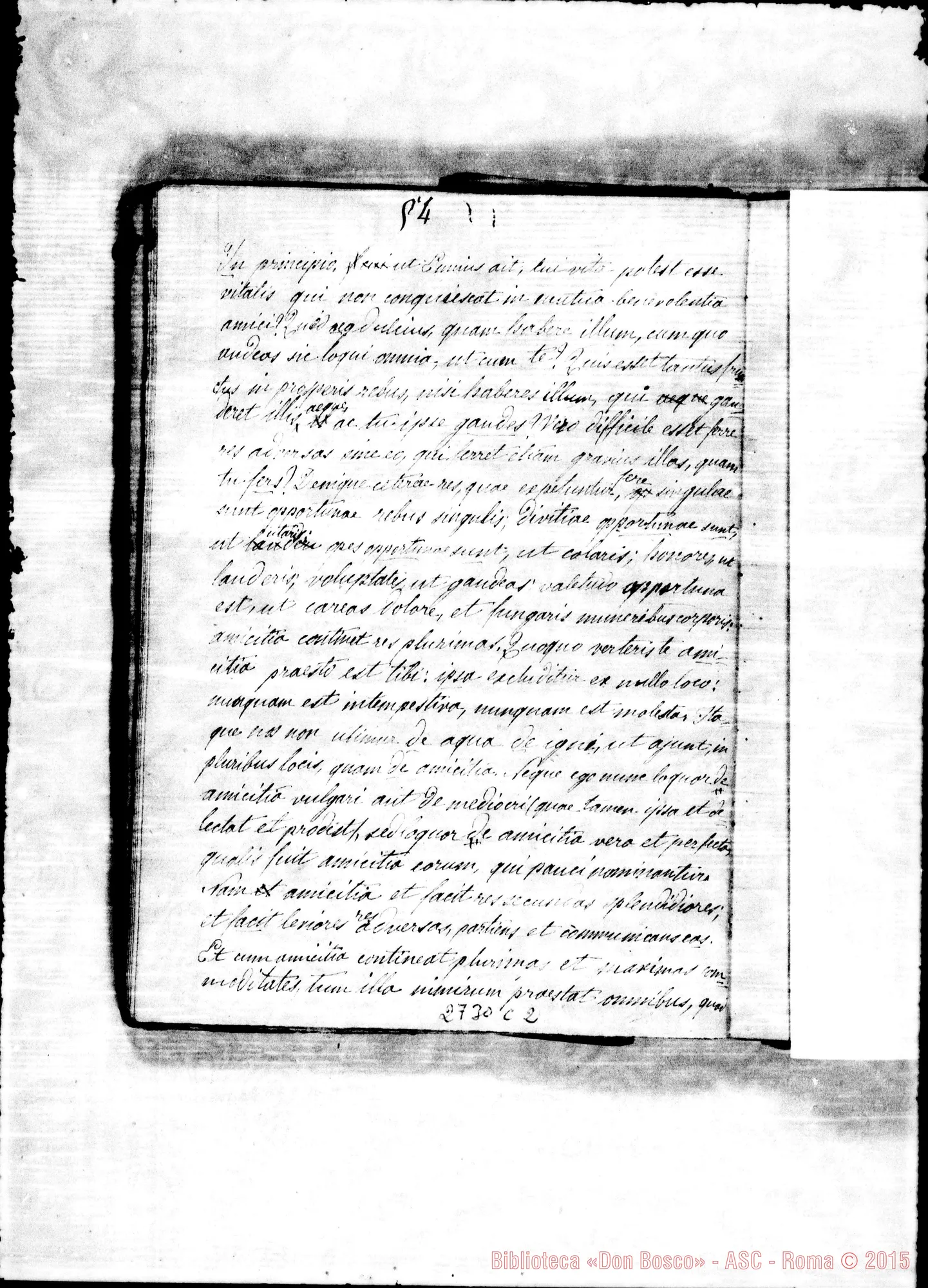 Fotogramma C 2 — Spiegazioni dell’Antologia latina. Rua Michele, 1852