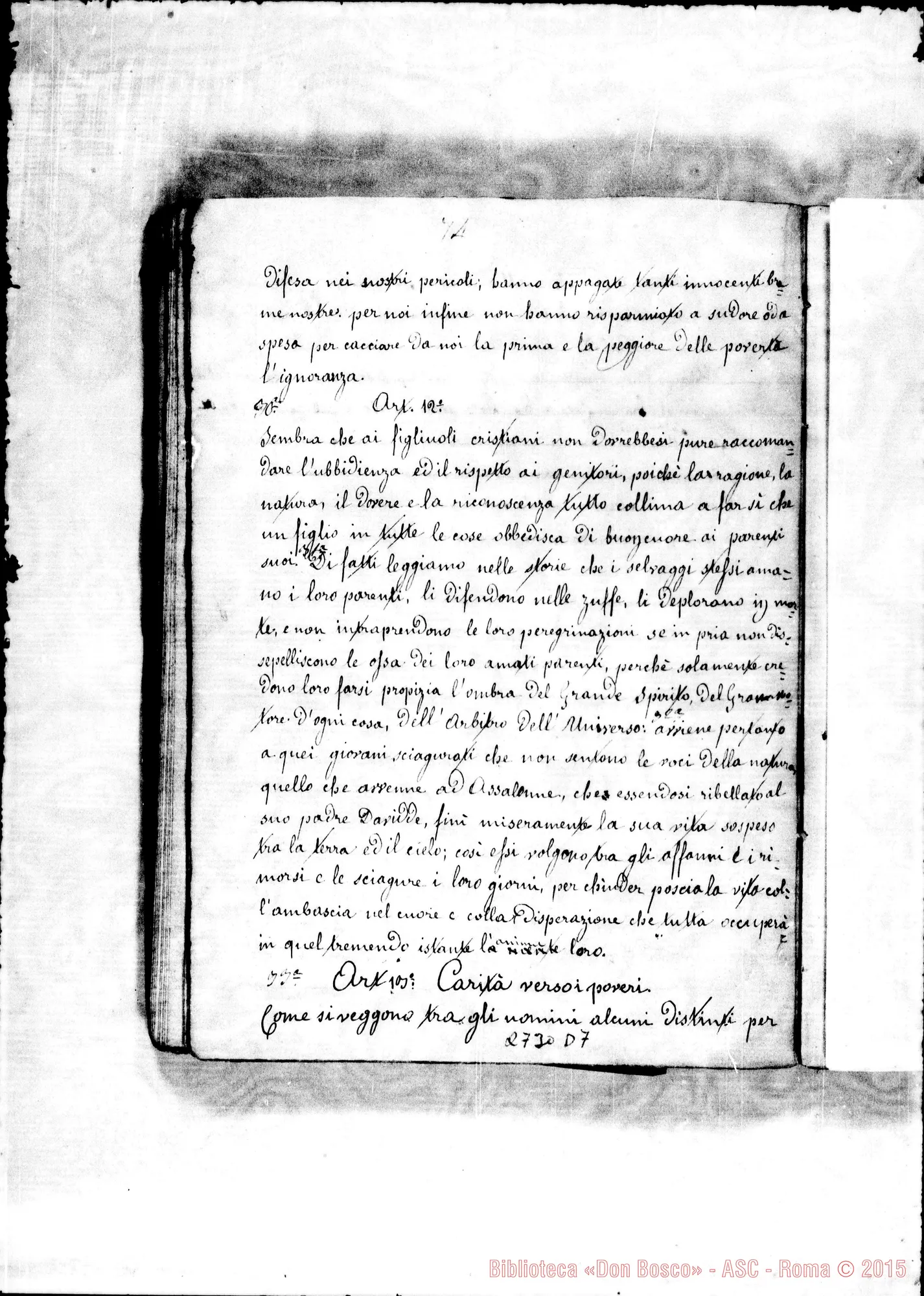 Fotogramma D 7 — Trattato di religione: Terzo Corso. Rua Michele, 1852