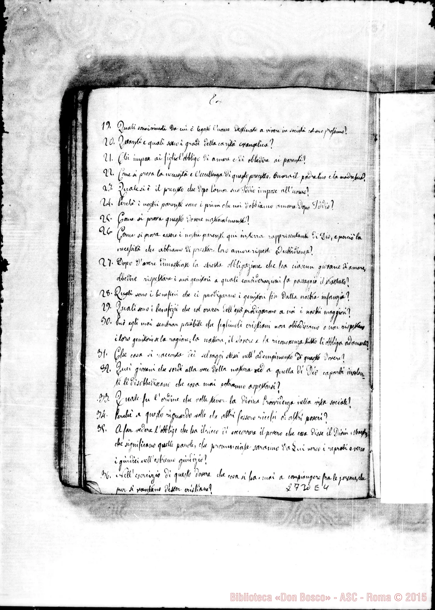 Fotogramma E 4 — Quesiti da risolversi