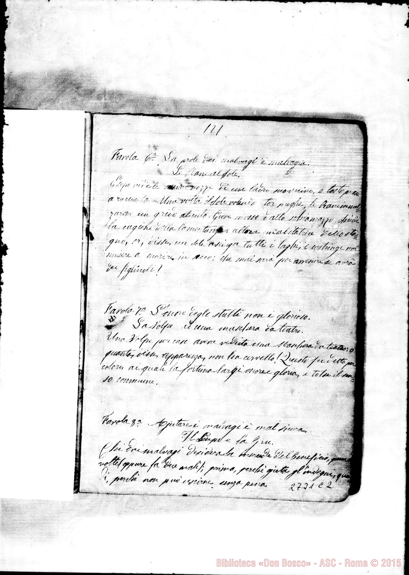 Fotogramma C 2 — Favole di Fedro: costruzione E traduzione. Rua Michele, 1852
