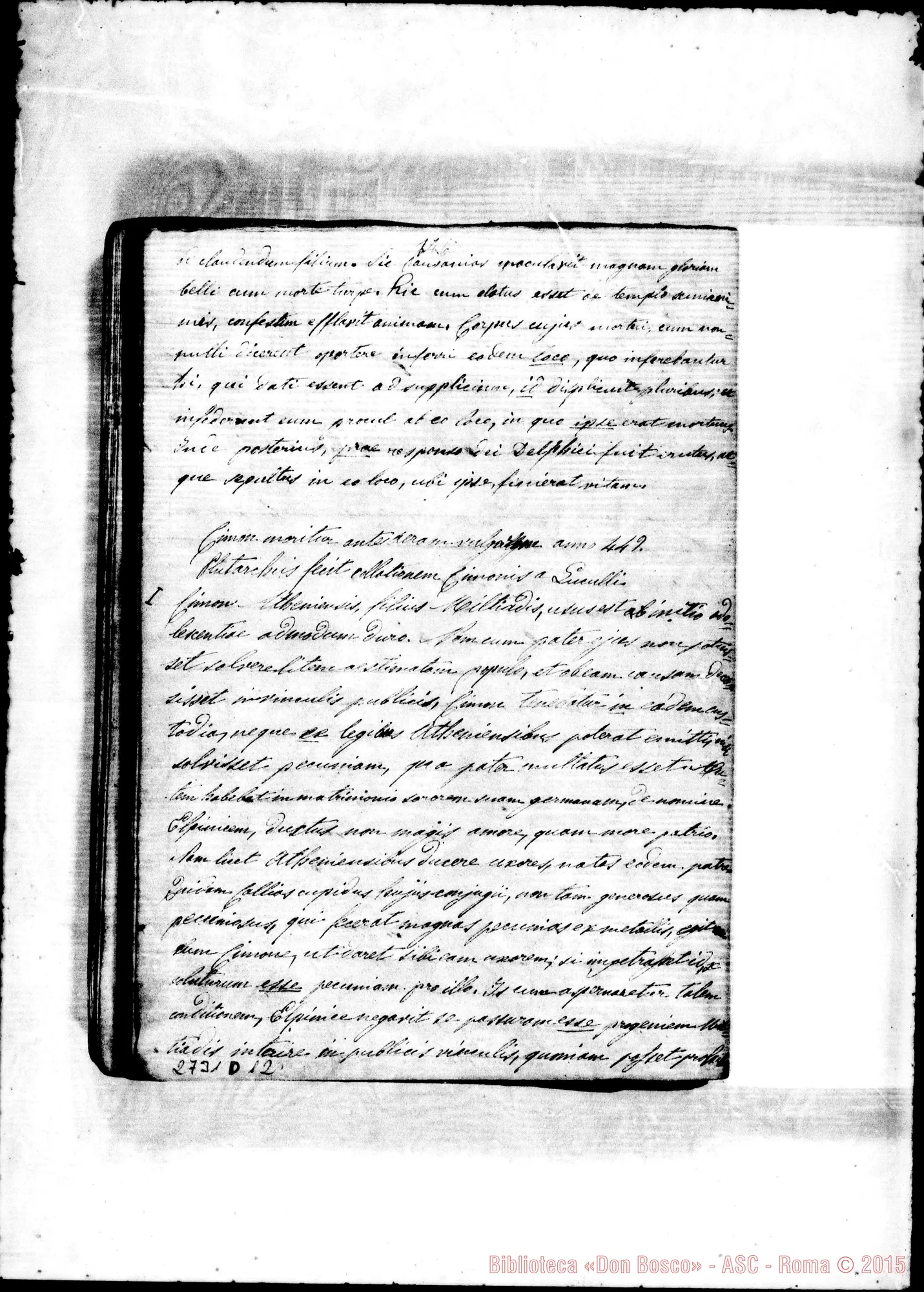 Fotogramma D 12 — Favole di Fedro: costruzione E traduzione. Rua Michele, 1852