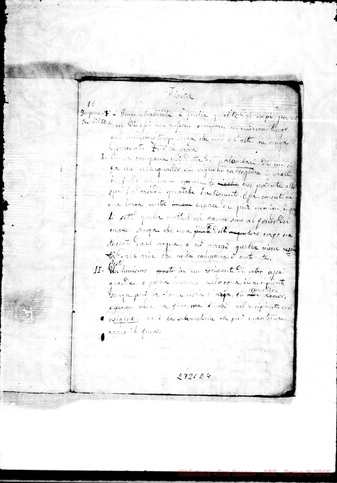 Fotogramma E 4 — Quaderno di Fisica