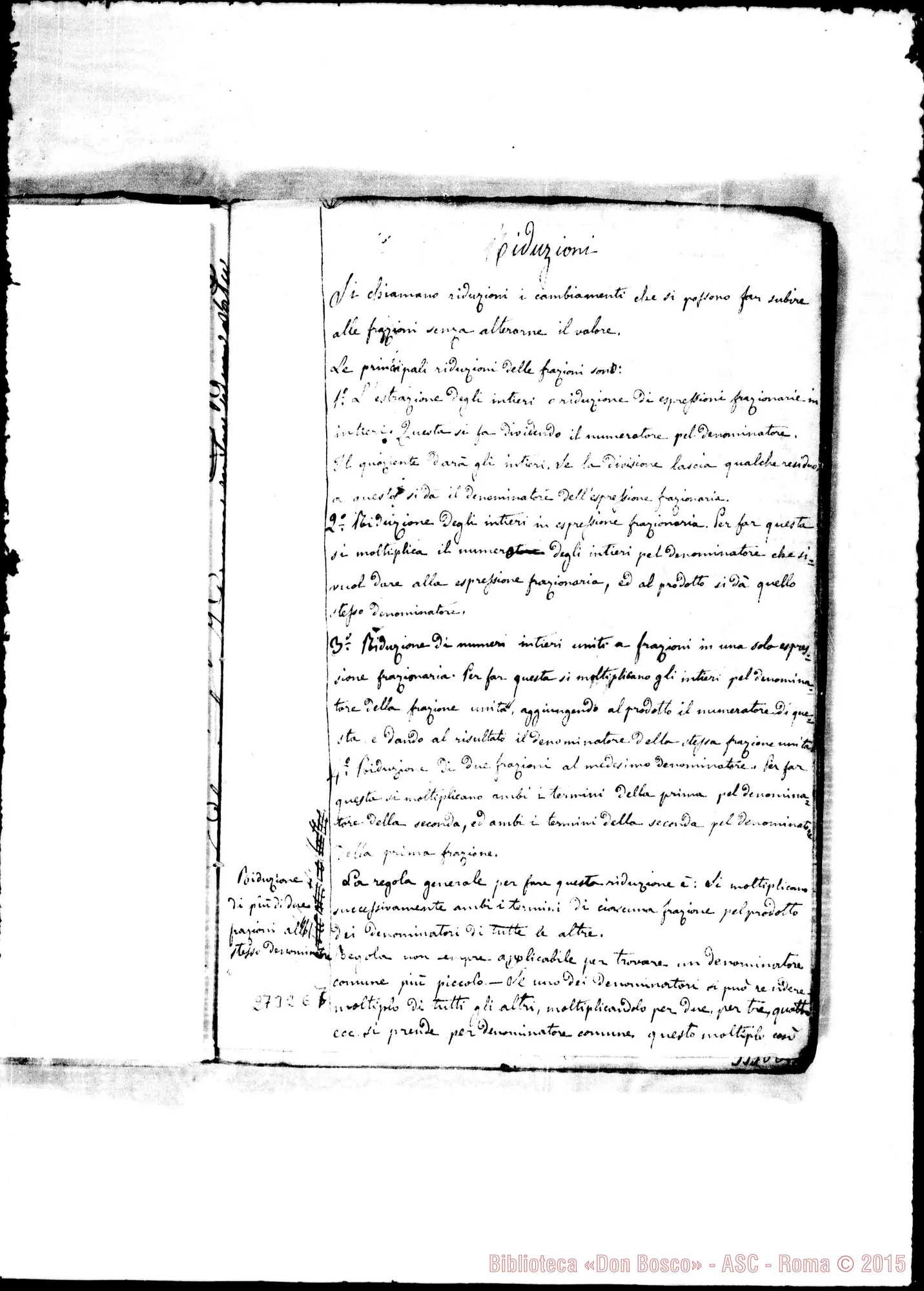 Fotogramma E 7 — Quaderno di Aritmetica. Corso 1856-57